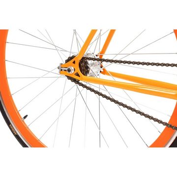 breluxx Cityrad Cityrad Singlespeed 700C/1, 28 Zoll Fixie Fastboy City-orange, 1 Gang, keine Schaltung