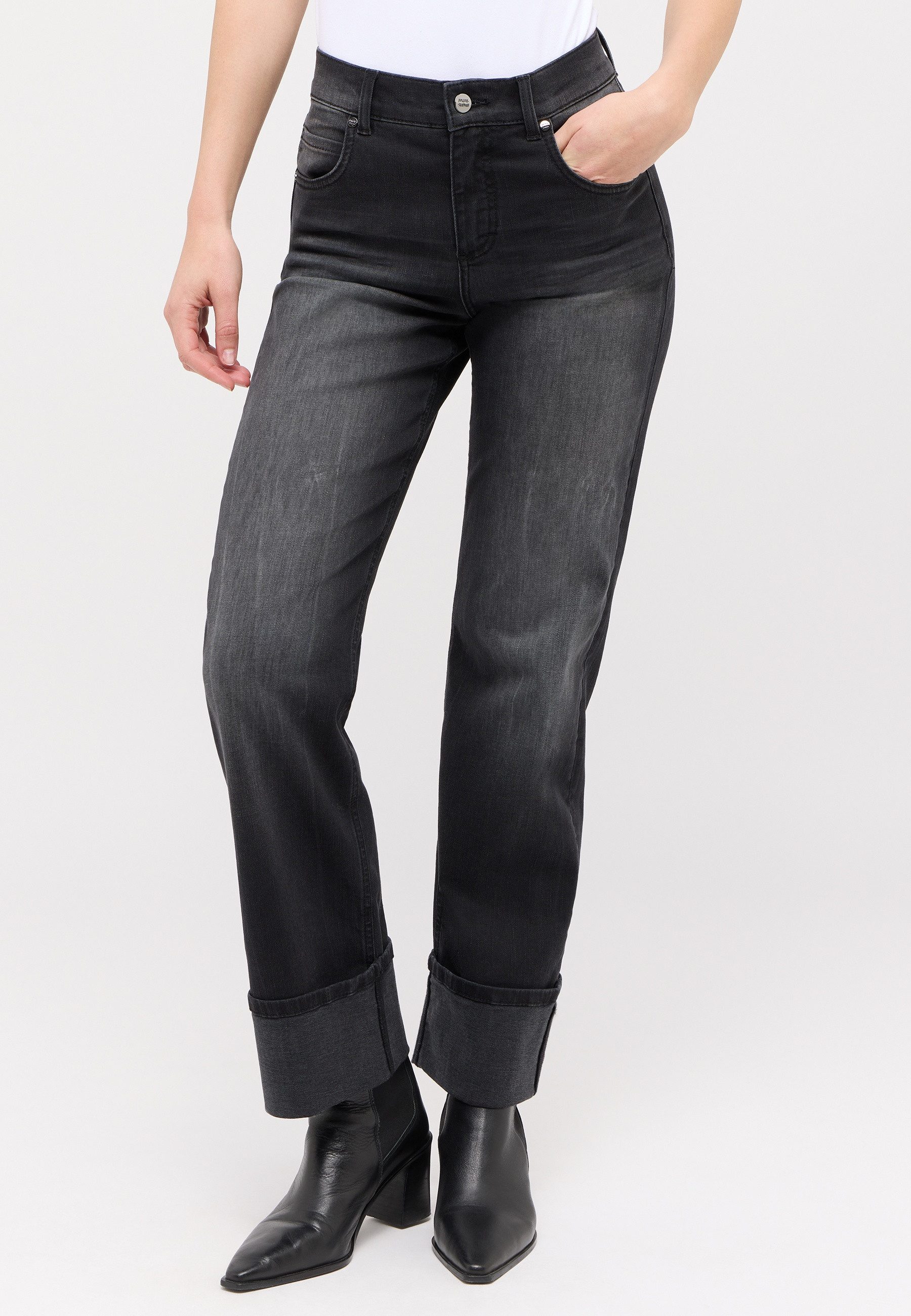 ANGELS Straight-Jeans mit umgeschlagenem Bein