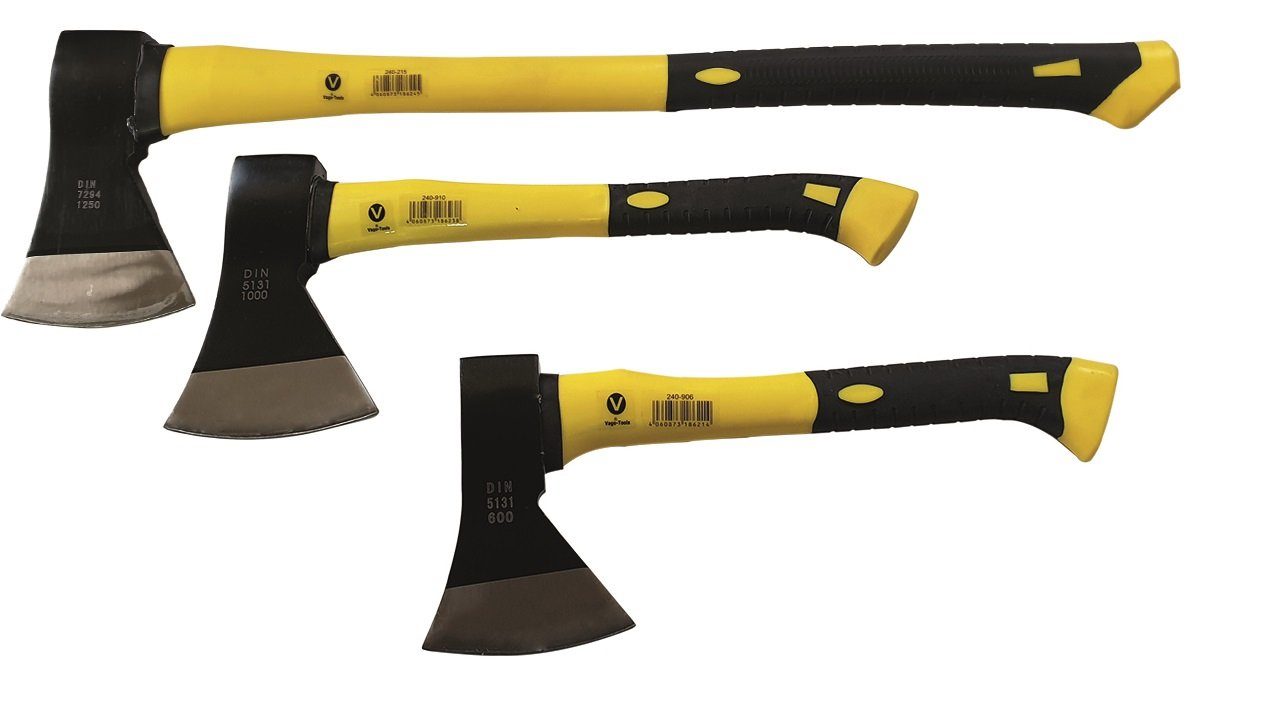 VaGo-Tools Axt Axt Beil Spaltaxt Holzaxt 600 1000 1250g 3 tlg Set
