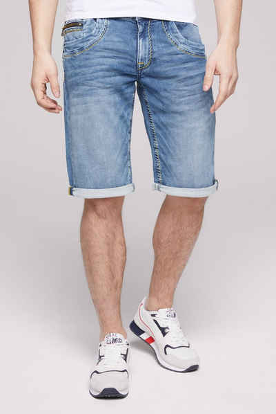 CAMP DAVID Jeansshorts mit Used-Waschung