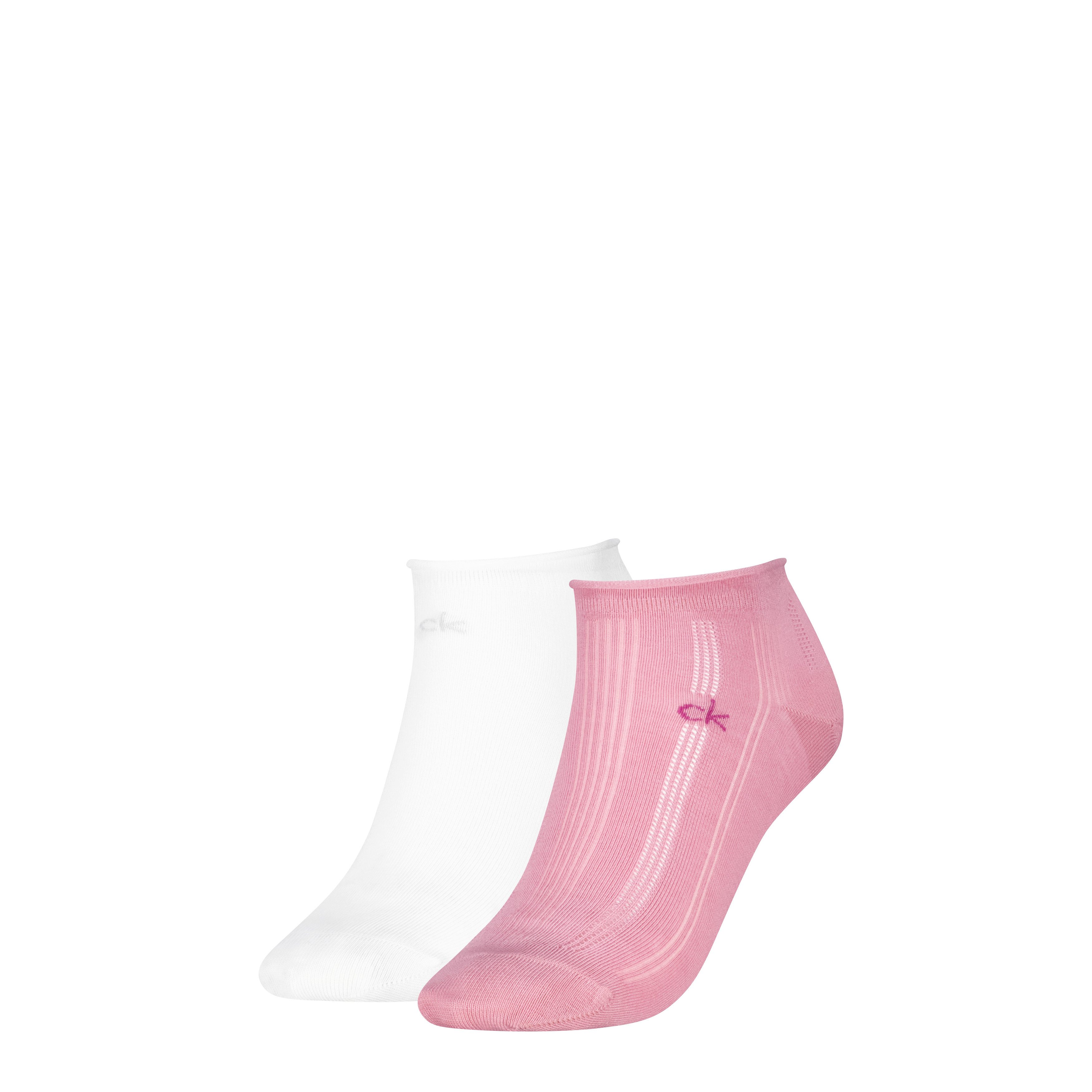 Calvin Klein Sneakersocken CK WOMEN SNEAKER PELERINE (2 Paar) mit kleinem Rollbund, Cotton-Mix, elastisch