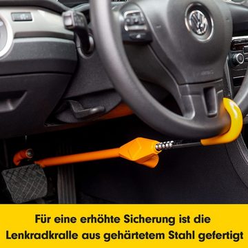 PRETEX Kindersicherung Security Steering Wheel Lock - Yellow Barrier (67-81.5 cm), Robuste Lenkradkralle aus Stahl - Gelbe Absperrstange (67-81,5 cm)