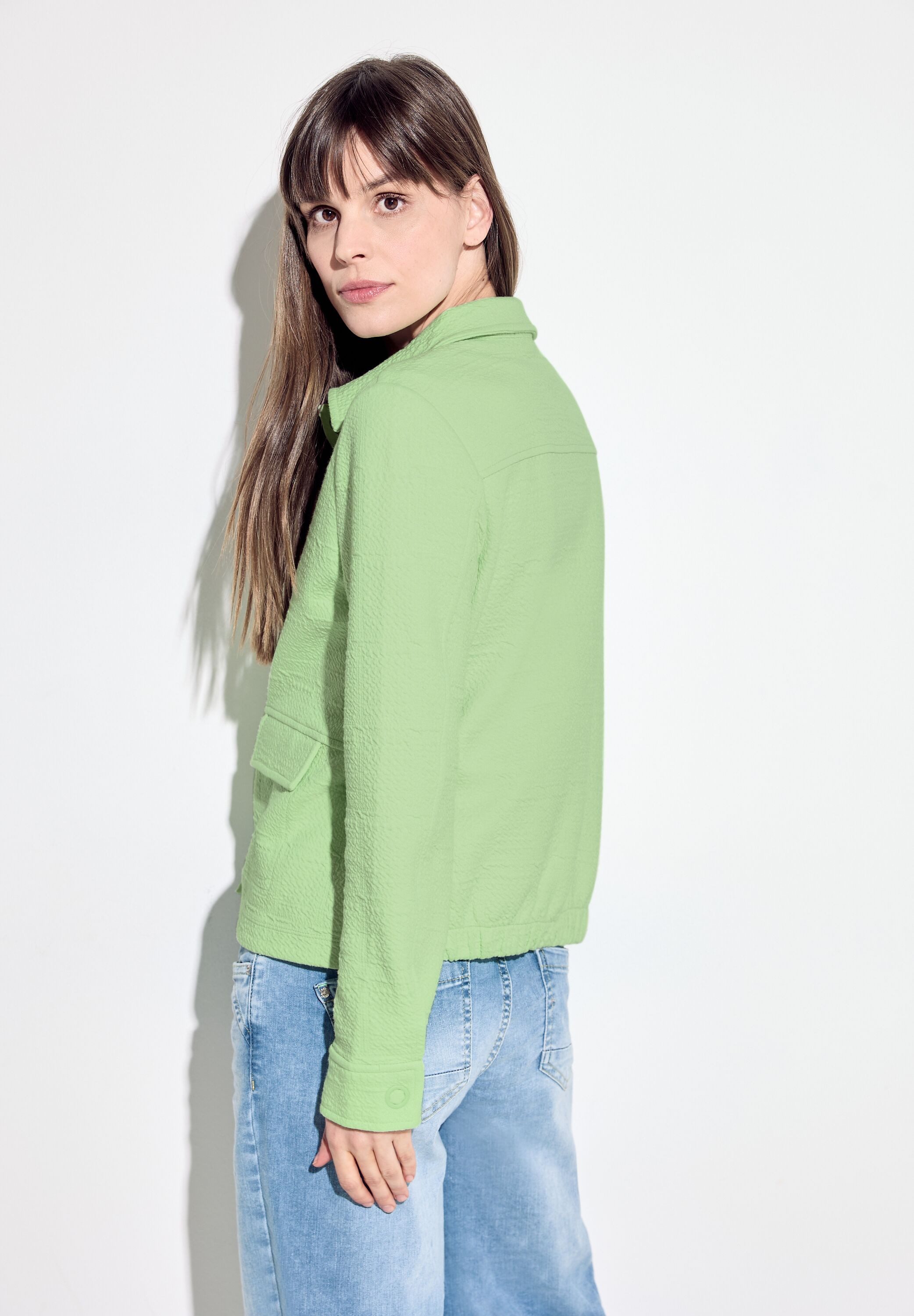 CECIL Kurzjacke aus softem Materialmix