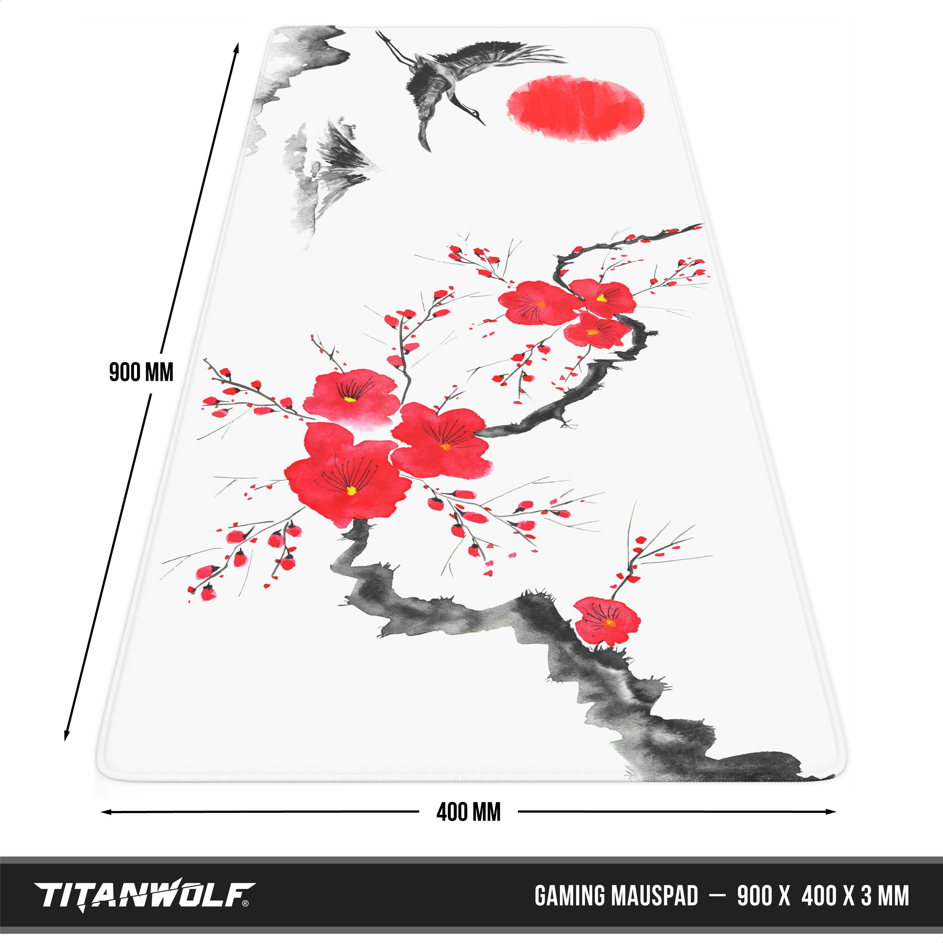 Titanwolf Gaming Mauspad XXL Speed Mousepad 900 x 400 x 3 mm, Schreibtischauflage, abwaschbar (1-St), rutschfeste Rückseite, Geschwindigkeit & Präzision, Ink Sa – Bild 2 von 5