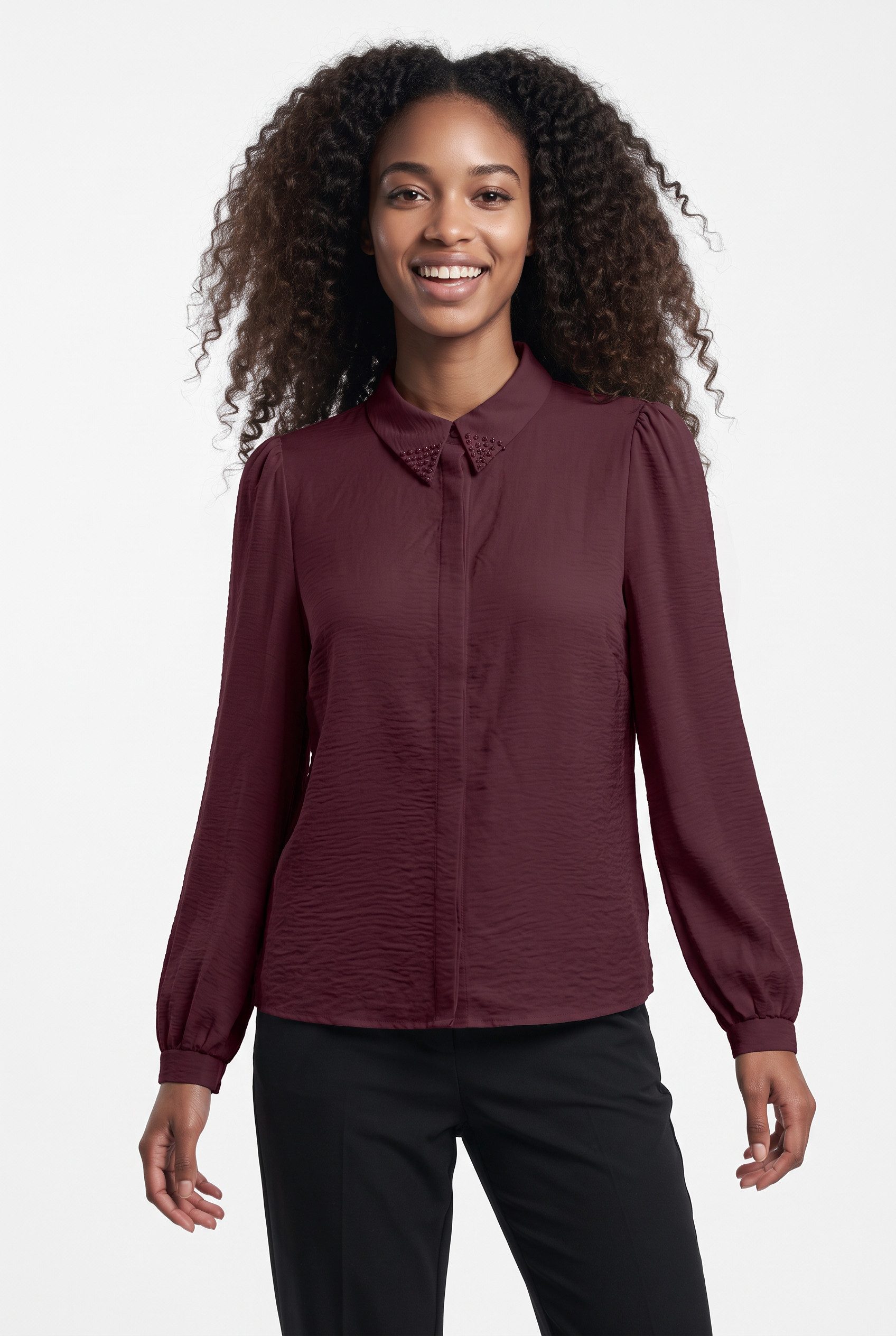 ONLY Hemdbluse ONLMETTE PEARL LS SHIRT WVN Kunstfaser, regular fit