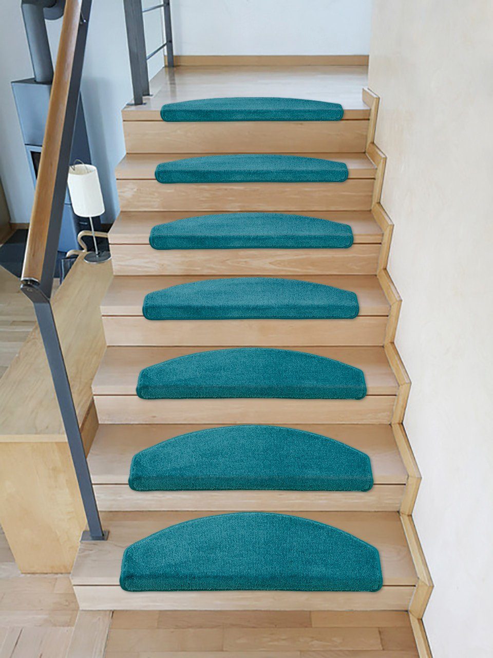 Metzker® Stufenmatte Stufenmatten Sweet Halbrund Türkis 15 Stück, halbrund, günstig online kaufen