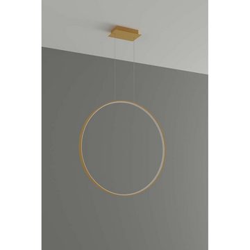 etc-shop LED Pendelleuchte, Pendelleuchte Wohnzimmerleuchte Deckenlampe Hängelampe Gold 50W