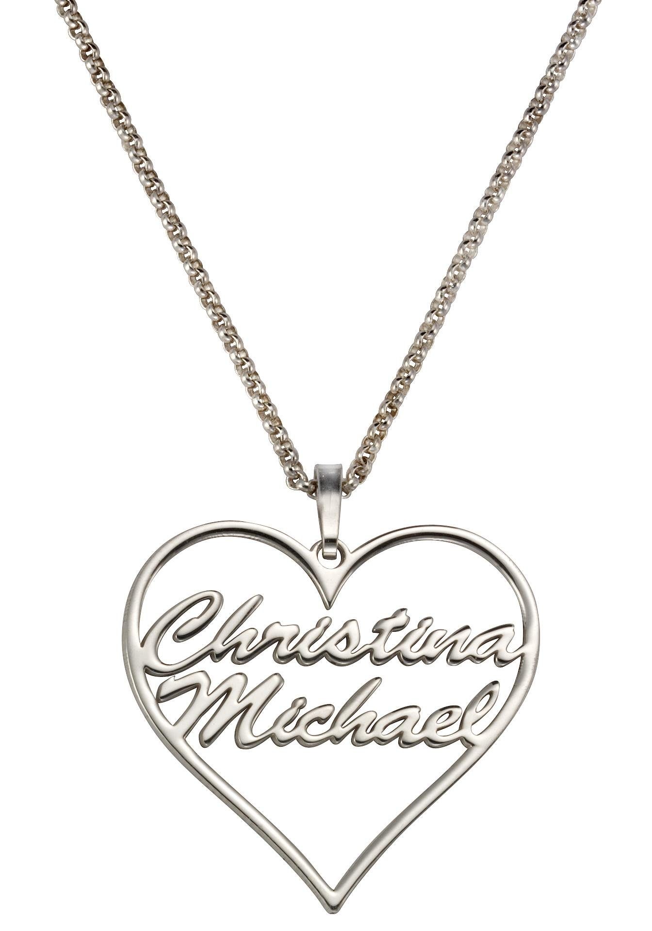 Firetti Namenskette Schmuck Geschenk Silber 925 Halskette mit deinem Namen
