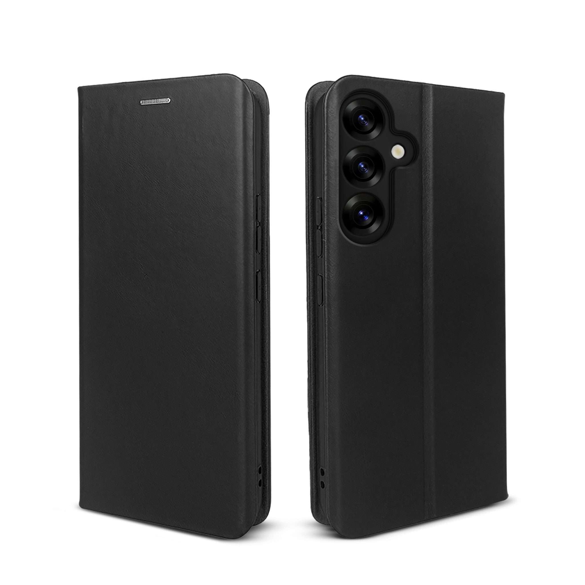 Tec-Expert Handyhülle Echtleder Klapp Hülle für Samsung Galaxy S25 FE 6.7 Zoll, 6.7", Cover Klapphülle Case mit Kartenfach RFID Schutz aufstellbar