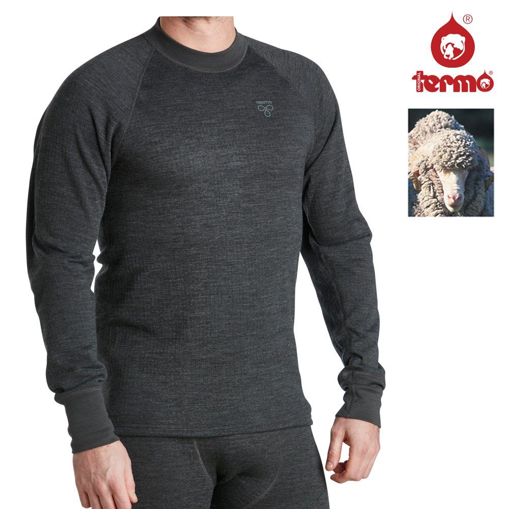 Termozeta Funktionsshirt TERMO - grau Wool Original Merino Jumper- - Longshirt 2.0 Herren