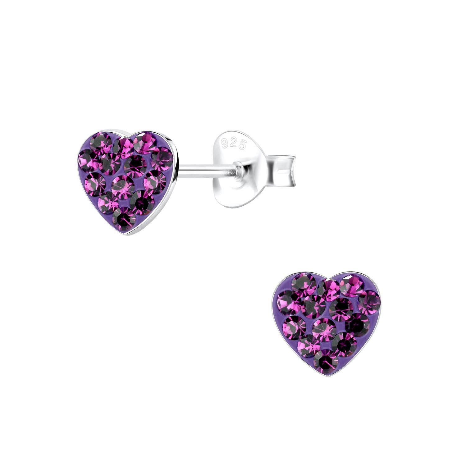 Ohrring-Set Herz Kinder Ohrringe 925 Silber