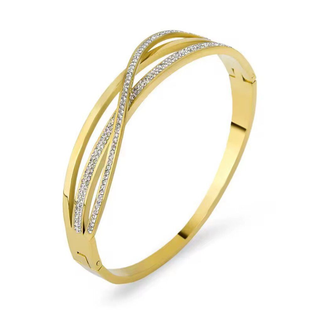 ROUGEMONT Armreif Eleganter Damen Armreif Edelstahl Armspange Aura Bangle, Hypoallergen