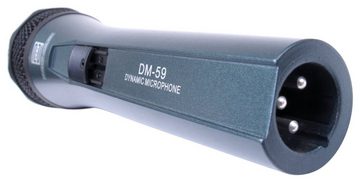 Pronomic Mikrofon DM-59 Mikrofon mit Schalter - Professionelles Gesangmikrofon (1-tlg), Inkl. Mikrofonklemme, XLR Kabel und Koffer