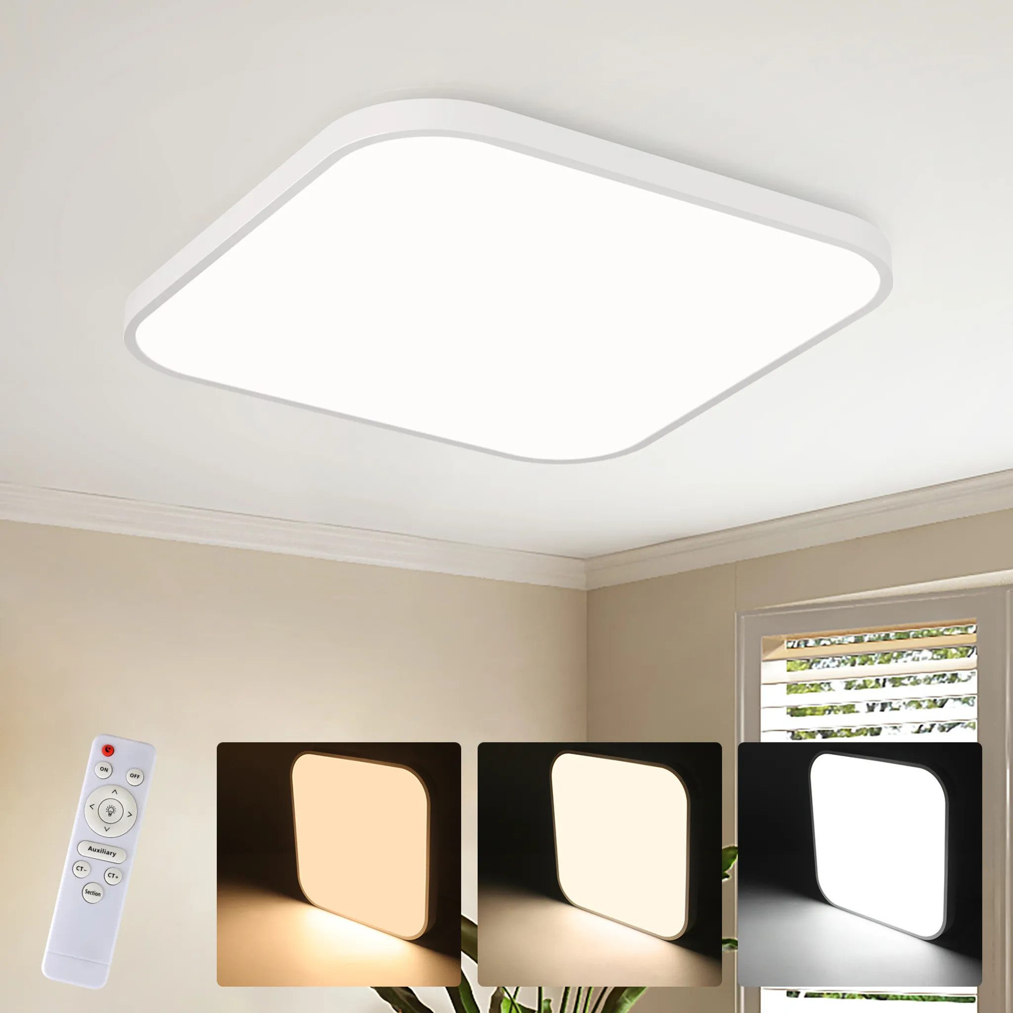 Nettlife LED Deckenleuchte Panel Badezimmer Dimmbar günstig online kaufen