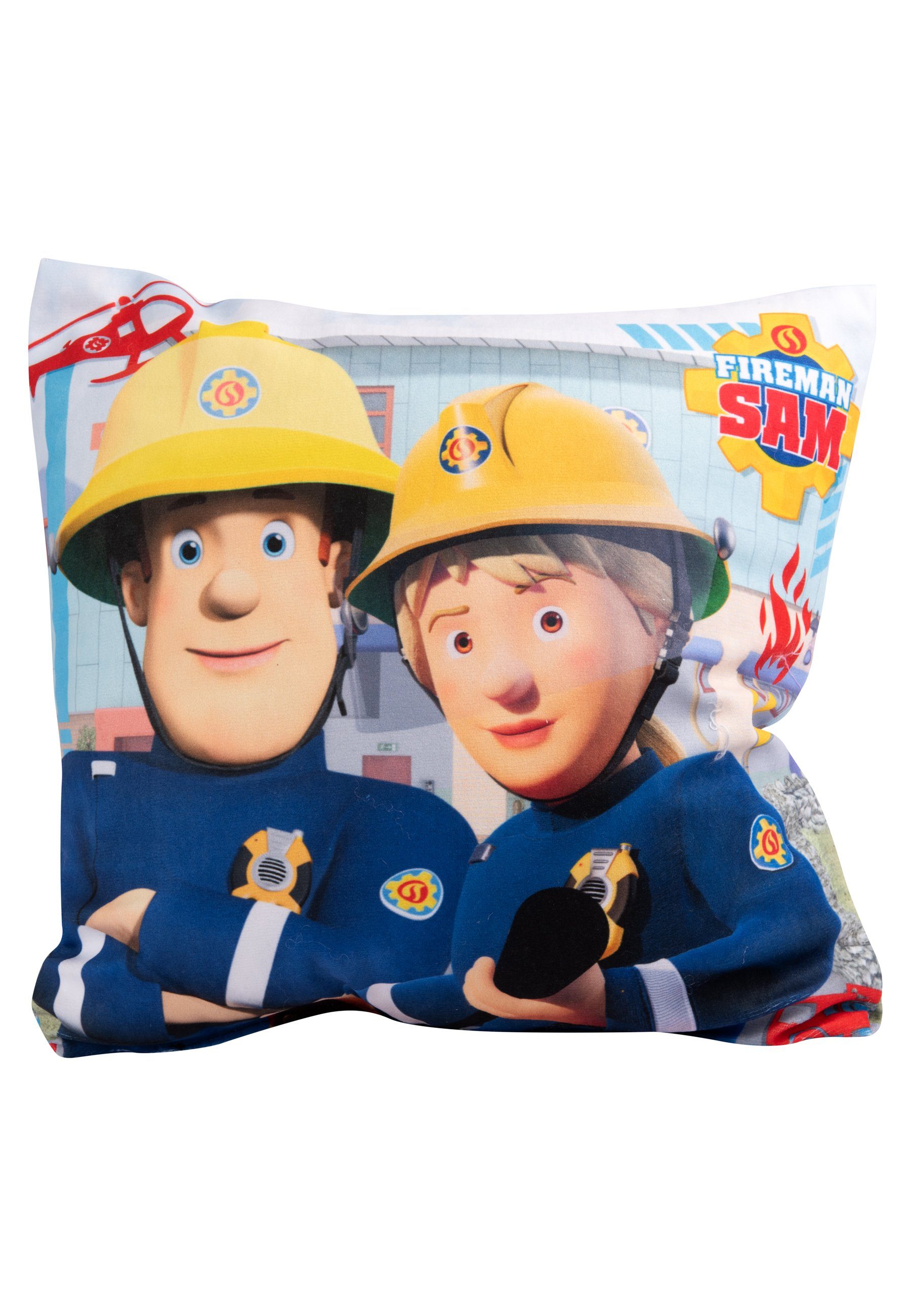 United Labels® 30 Sam x Kissen 30 cm Dekokissen Dekokissen Feuerwehr Feuerwehrmann 