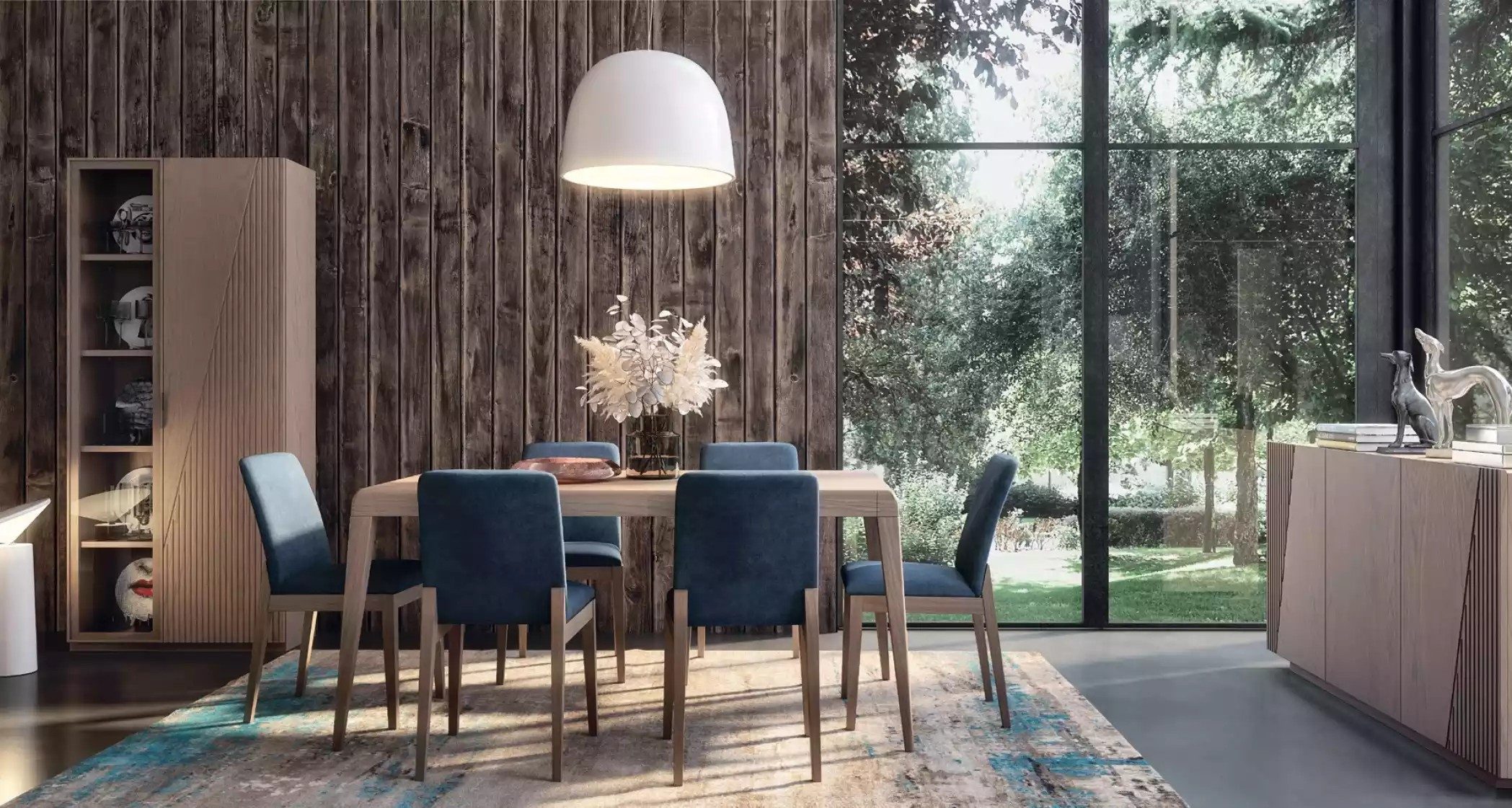 JVmoebel Esszimmer-Set Luxus Esstisch mit Holzstühlen in modernem Design, Made in Europa