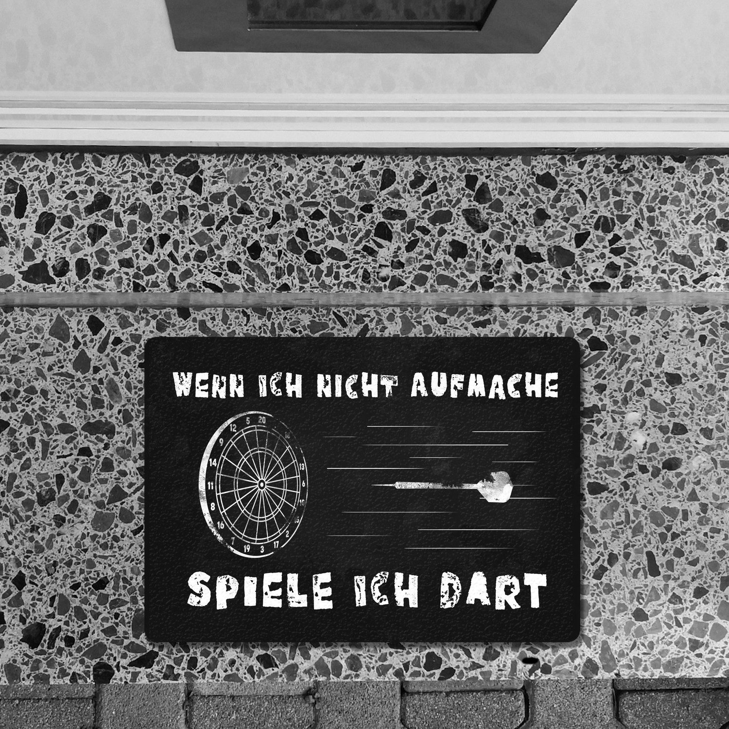 speecheese Fußmatte Wenn ich nicht aufmache spiele Dart Fußmatte in 35x50 c günstig online kaufen
