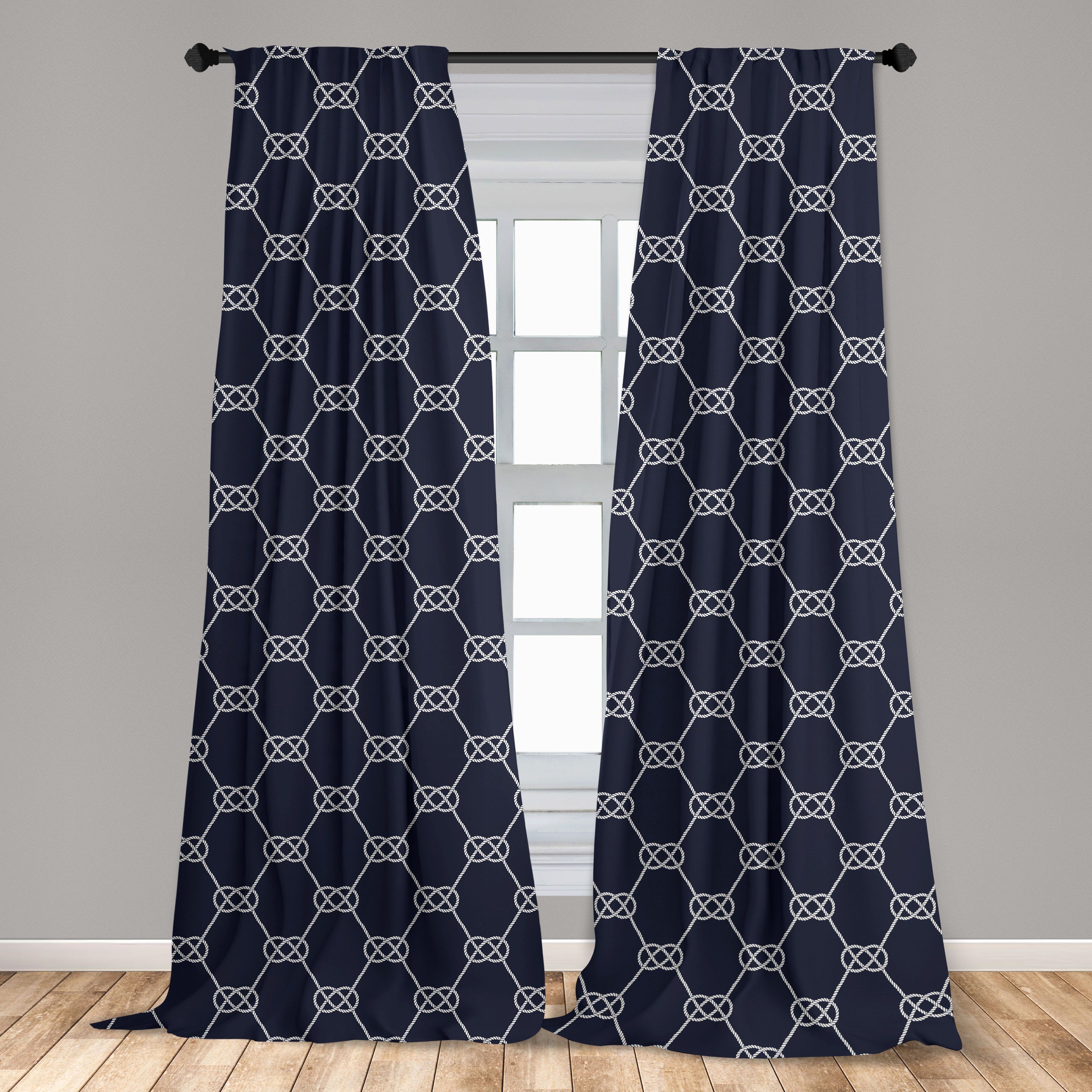 Schlafzimmer Navy für Gardine Microfaser, blau Knot Wohnzimmer Inspired Navy Vorhang Abakuhaus, Dekor,