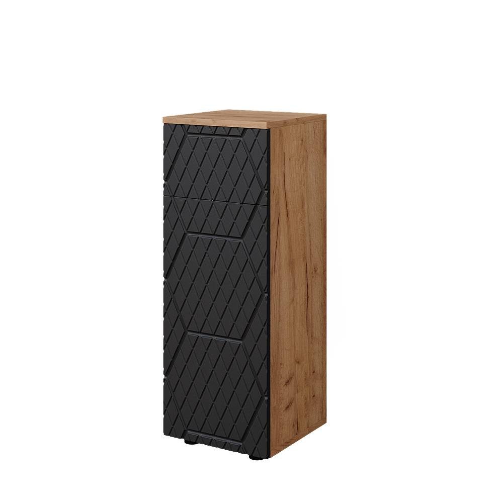 Vicco Midischrank Irma, Anthrazit mit Wabenstruktur/Anthrazit, 30 x 81 cm mit 1 Schub... (1-St)