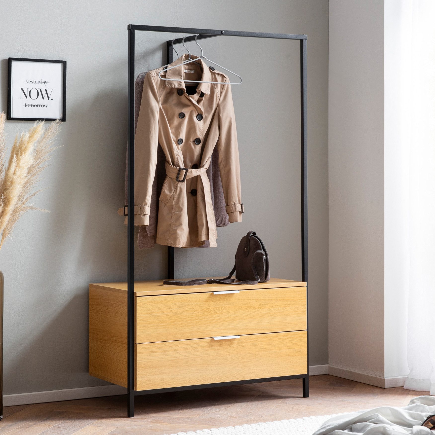 FINEBUY Garderobe FB100023 (Flurgarderobe mit Kommode günstig online kaufen