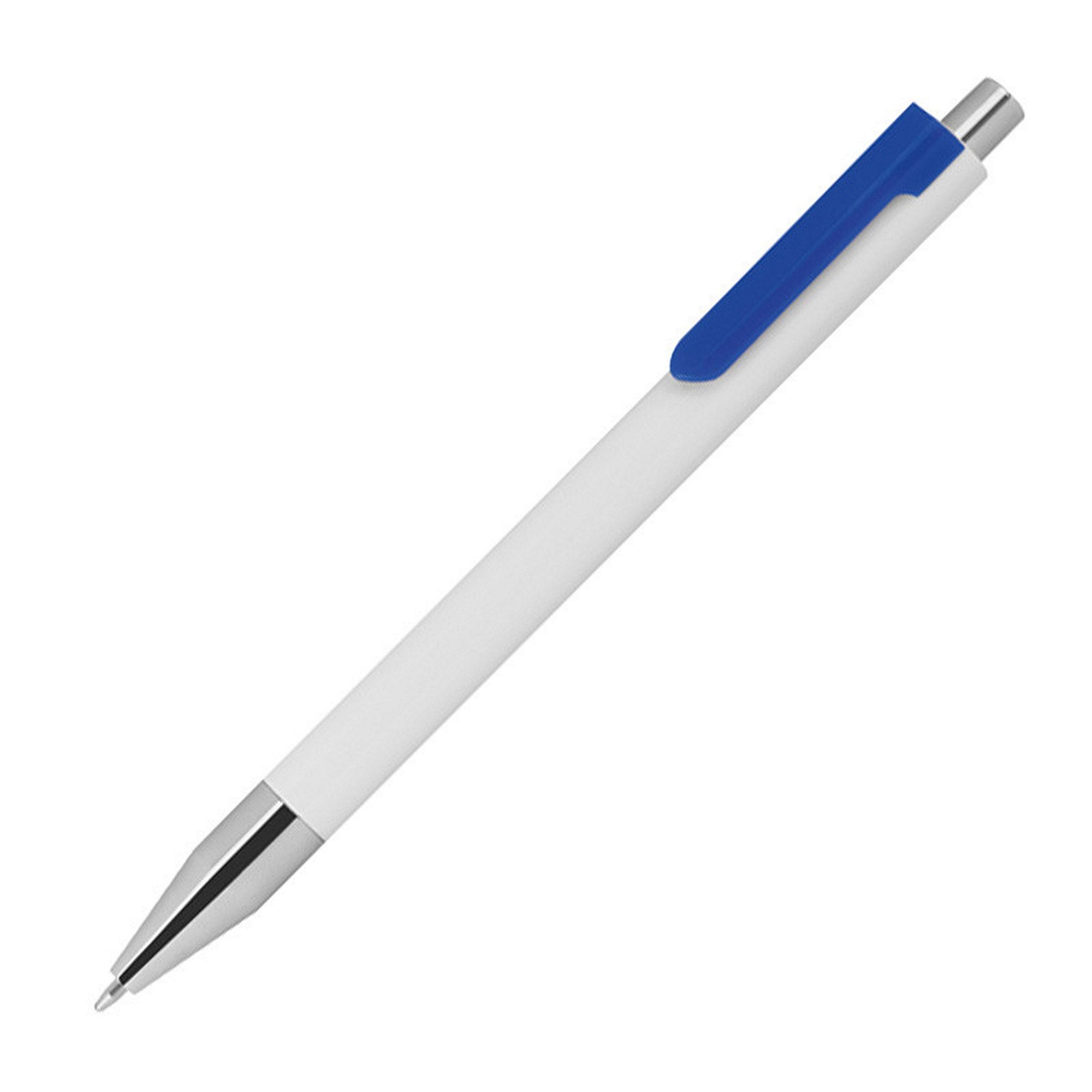 Livepac Office Kugelschreiber 10 Kugelschreiber / Farbe: weiß mit blauen Clip