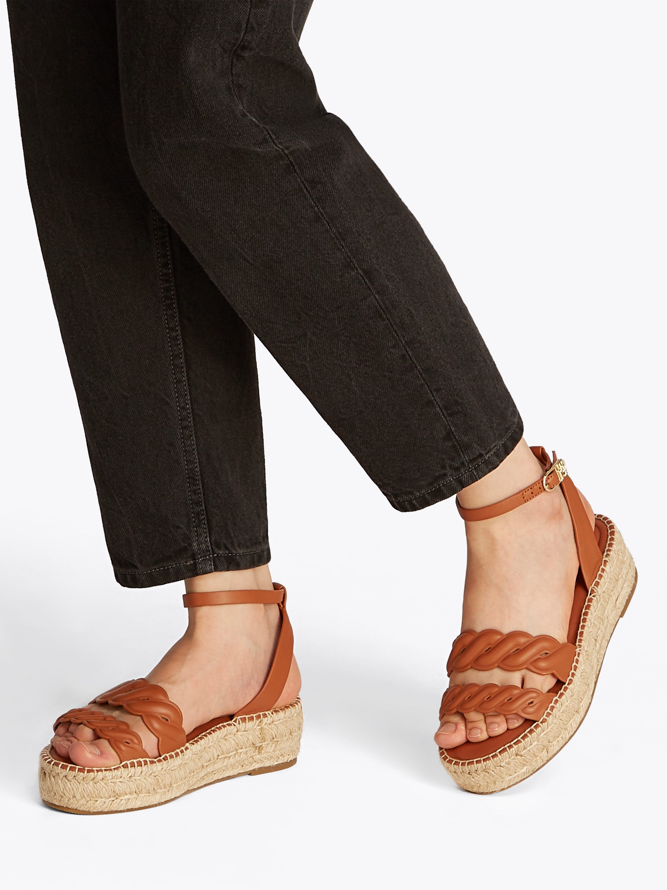 Tommy Hilfiger LEATHER ROPE REAL ESPAD SANDAL Keilsandalette, Plateau, Somm günstig online kaufen