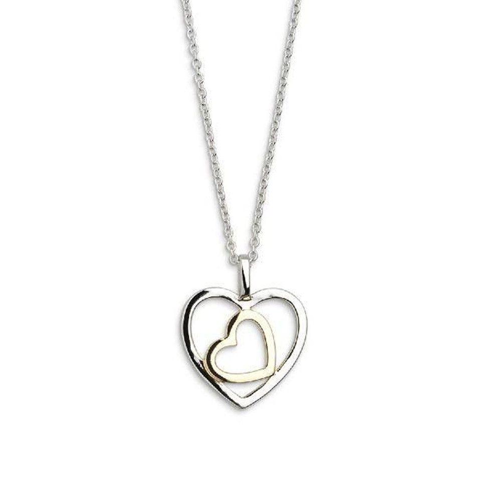 XENOX Kette mit Anhänger XENOX Kette Damen "Love Story" Silber vergoldet XS2774G