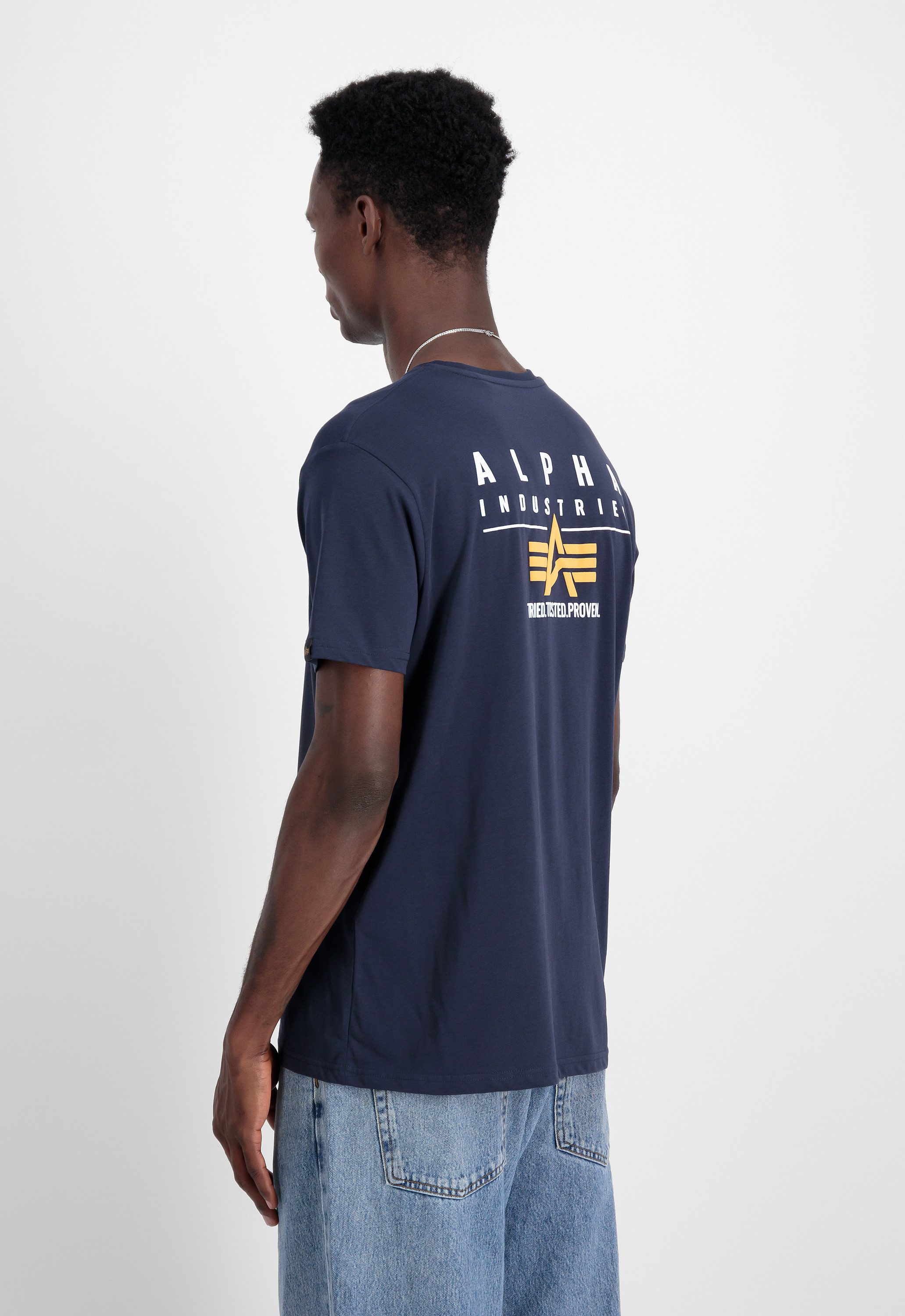 Alpha Industries T-Shirt Puff Print Logo Backprint T-Shirt