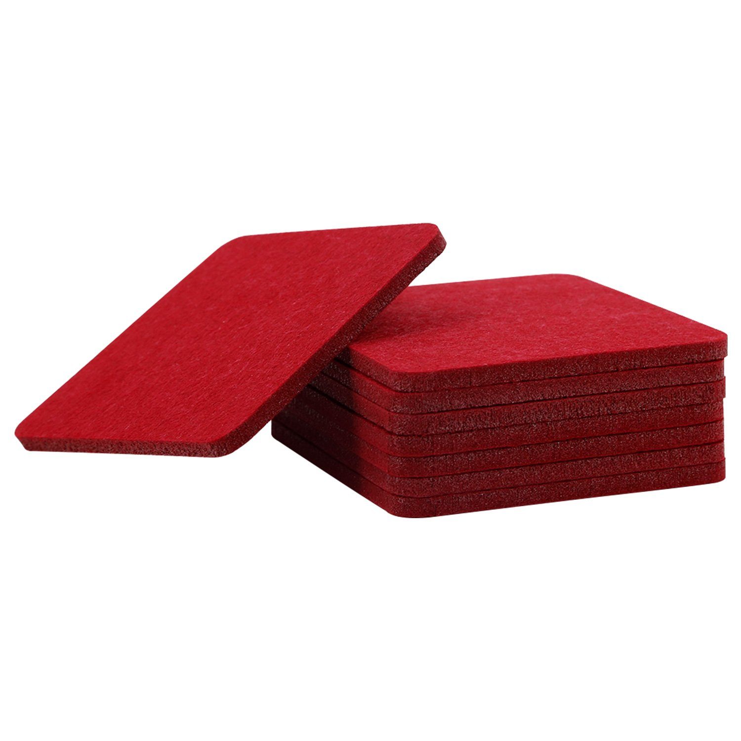 wortek Getränkeuntersetzer Filz-Untersetzer Eckig für Gläser 8er Tischset, Zubehör für Tisch & Gläser, Set, 8-tlg., cm – Bild 2 von 5
