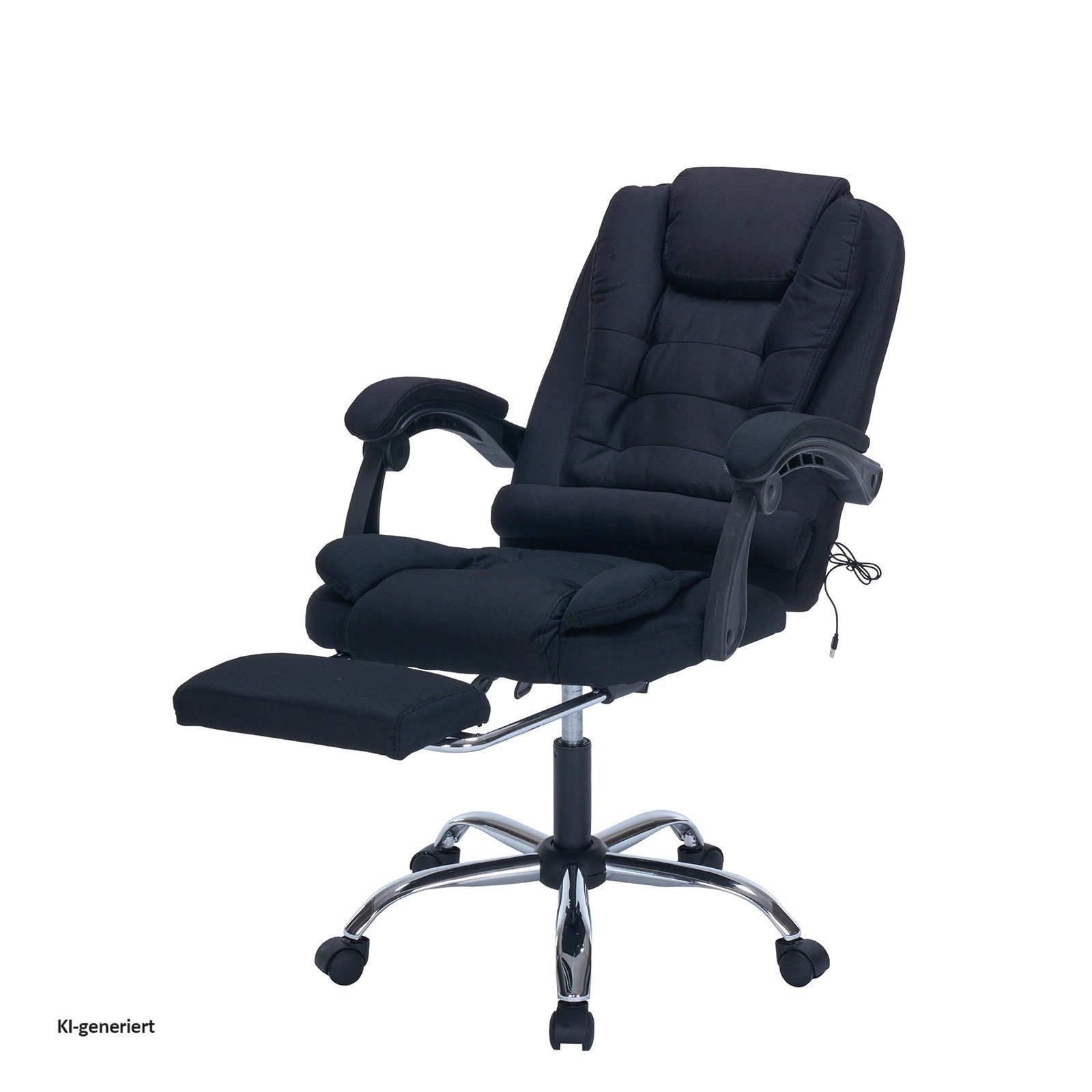 HTI-Living Drehstuhl Bürostuhl Forio Schwarz (Stück, 1 St), Bürostuhl Drehstuhl mit Massagefunktion
