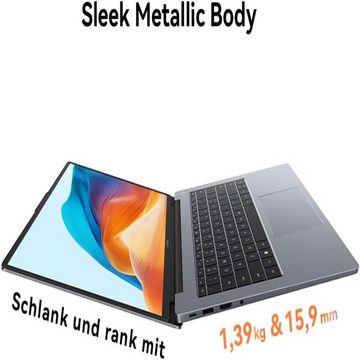 Huawei Schlankes Design mit sandgestrahltem u Notebook (Intel, 512 GB SSD, 16GBRAM,Leistungsstarkes Prozessor mit Lange Akkulaufzeit Brillant FHD)