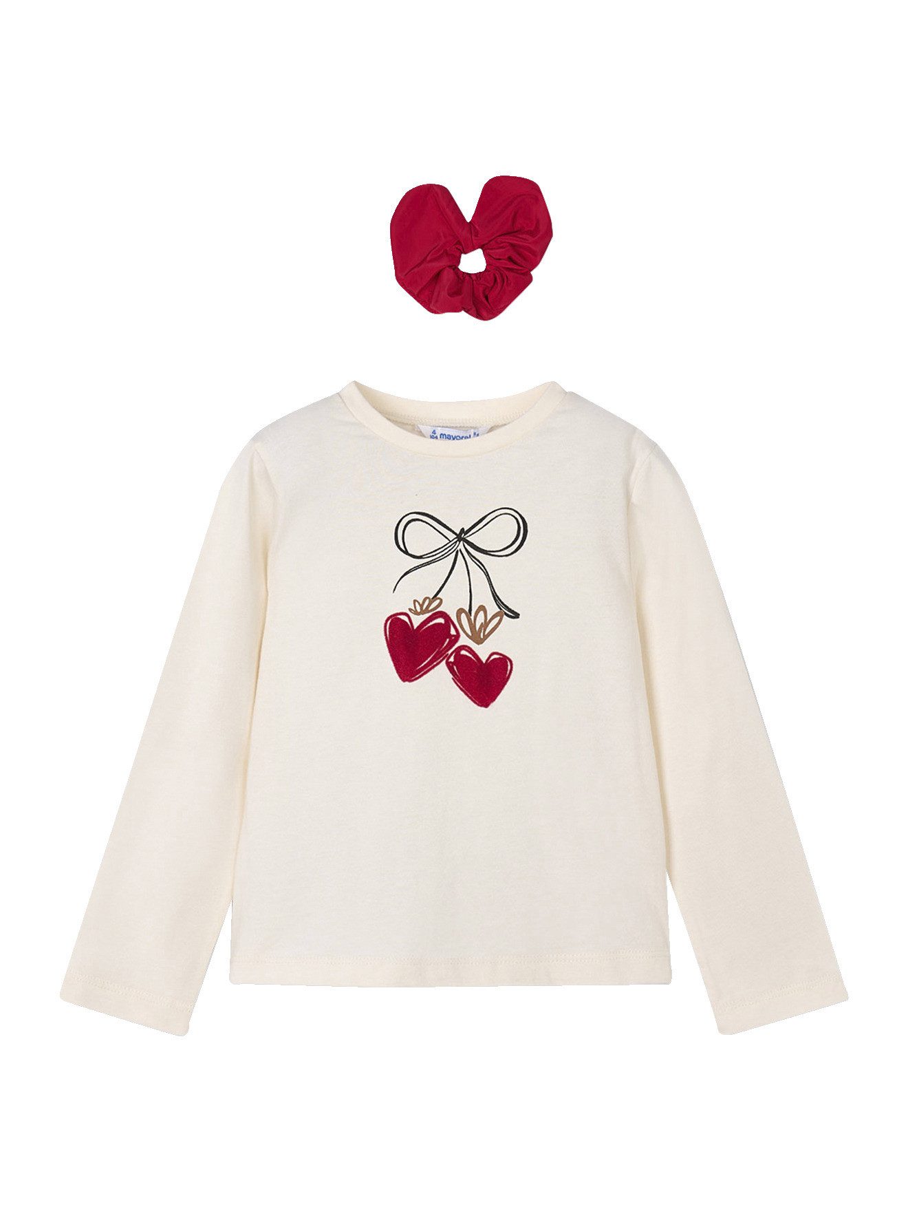 Mayoral Langarmshirt Mädchen Shirt mit Scrunchie