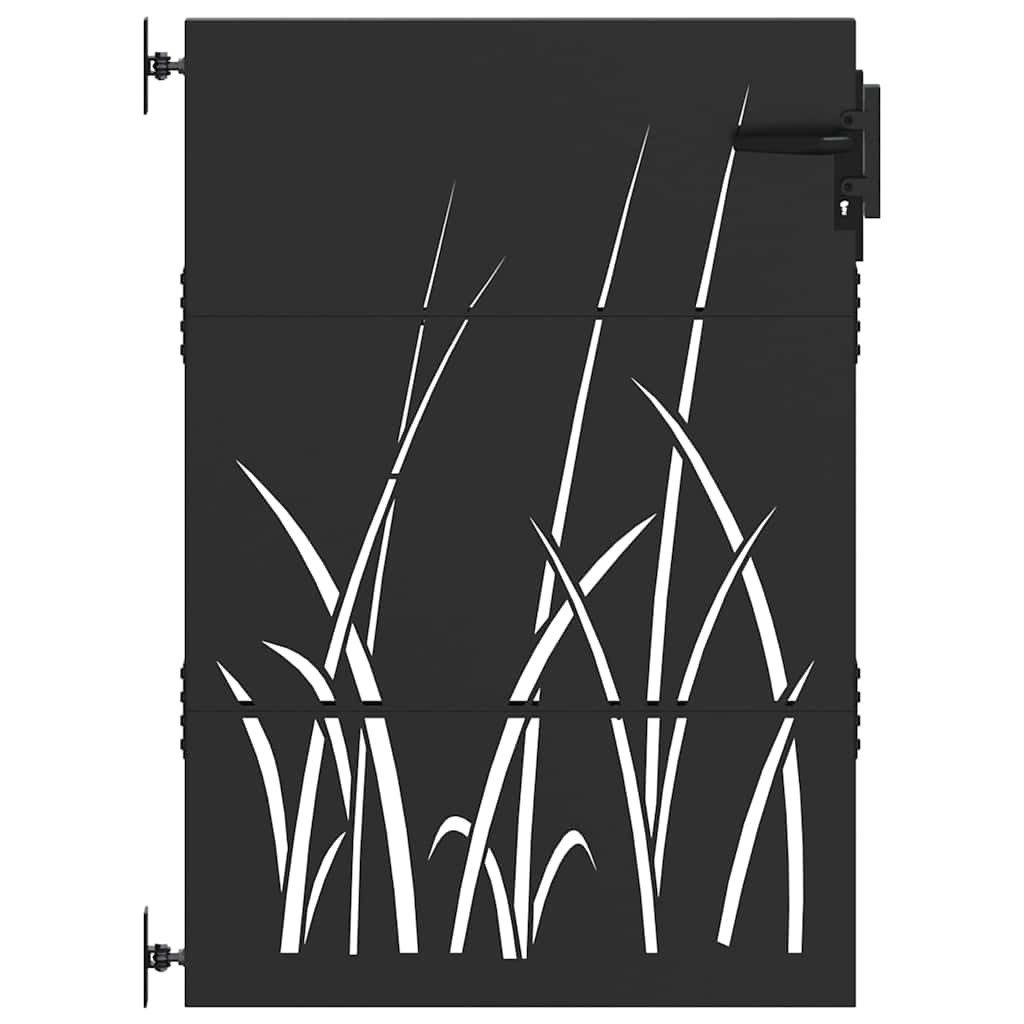 vidaXL Gartentor Gartentor Schwarz 85 x 125 cm Pulverbeschichteter Stahl günstig online kaufen