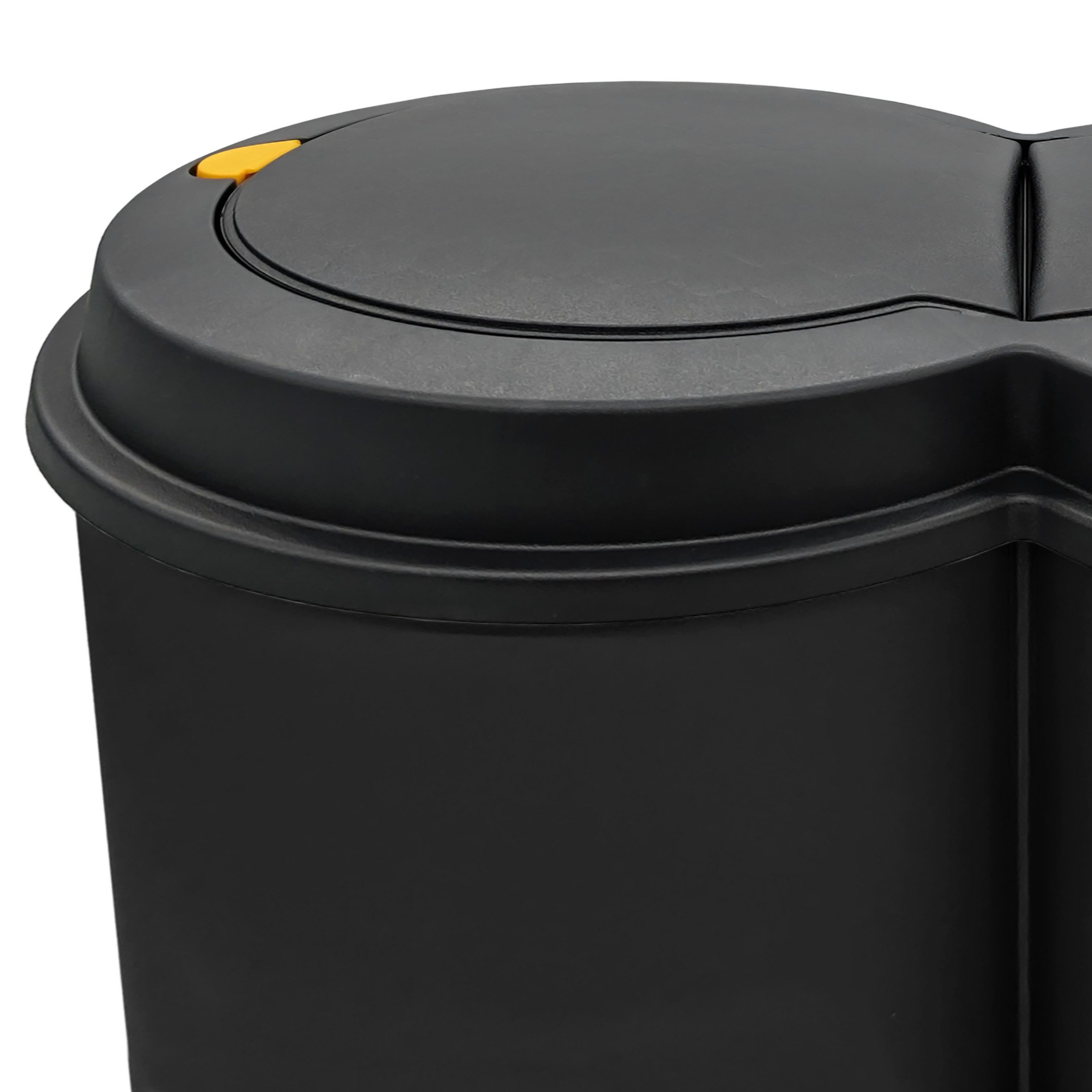 Spetebo Mülleimer Abfalleimer 2x25 Liter Duo Bin Doppel Müll Eimer Abfall Trenner, Deckel mit Druckknopf