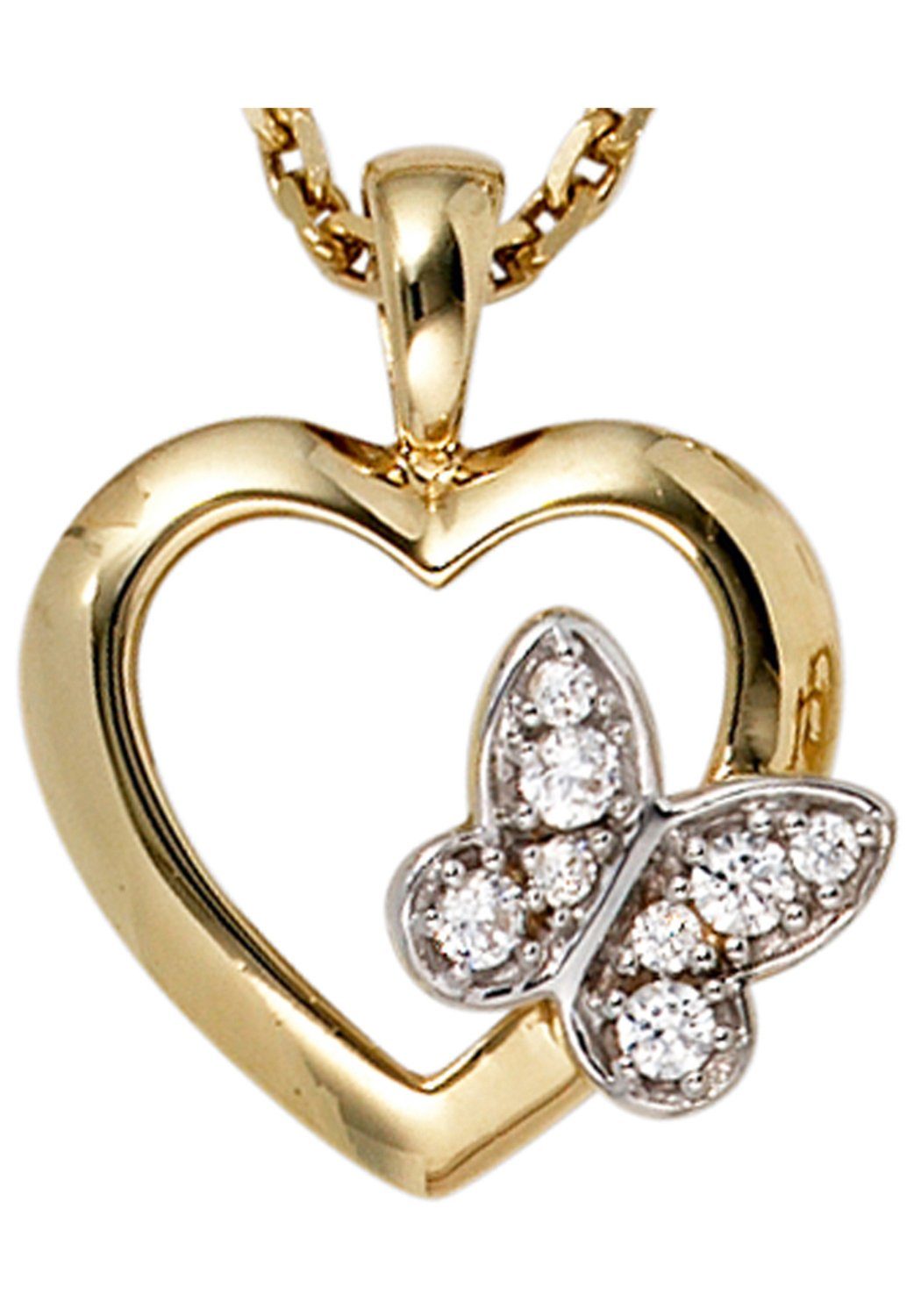 JOBO Herzanhänger Anhänger Schmetterli...