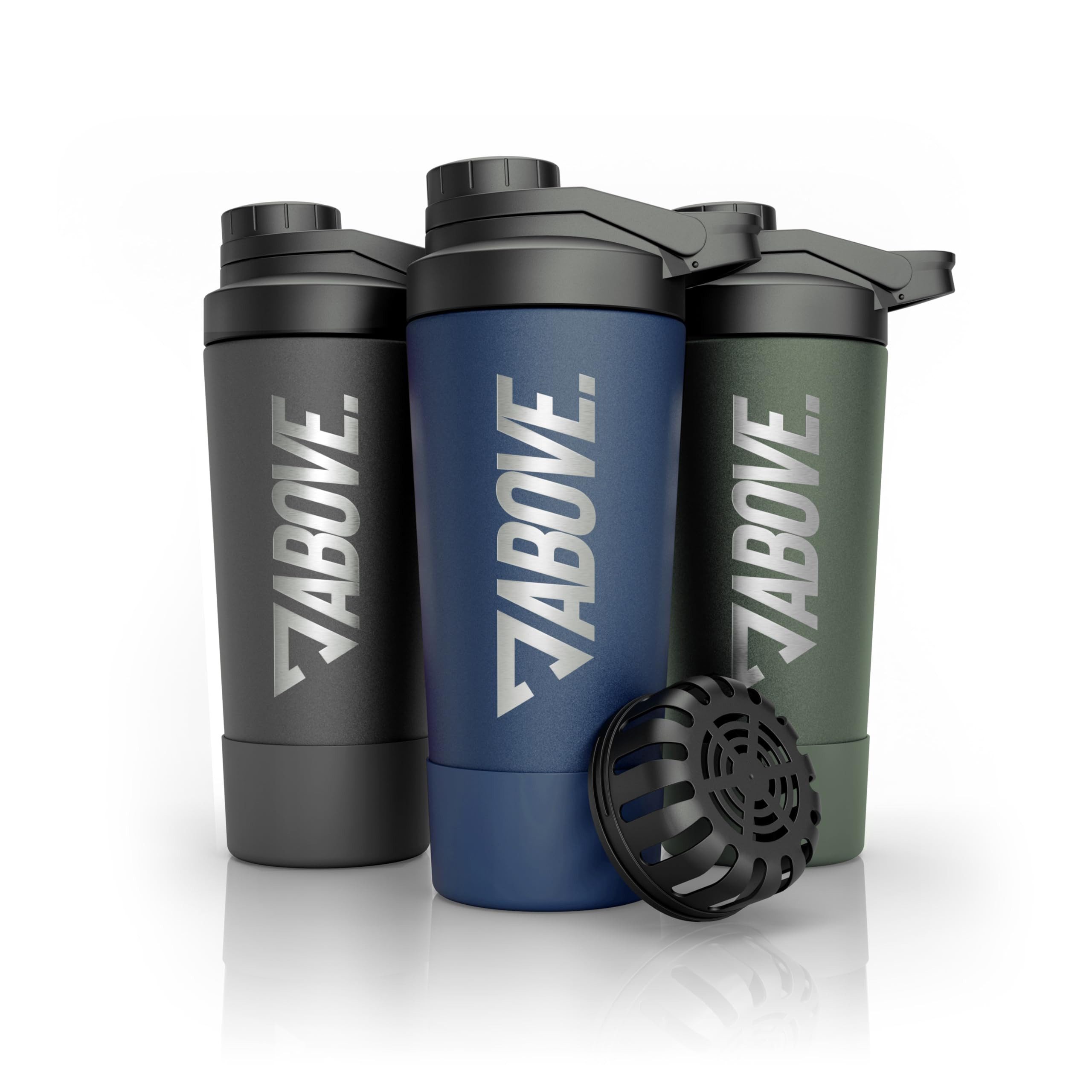 ABOVE. Protein Shaker 750ml – BPA-frei & isolierend: hält Shakes 12H eiskalt, (Integrierte Skala & 100% auslaufsicherer Deckel), Robust & langlebig – spülmaschinengeeignet bis 45°C