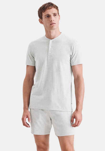 seidensticker Pyjama Henley (Set, 2 tlg) Schlafanzug kurz - Shirt im Henley-Design mit kurzer Knopfleiste
