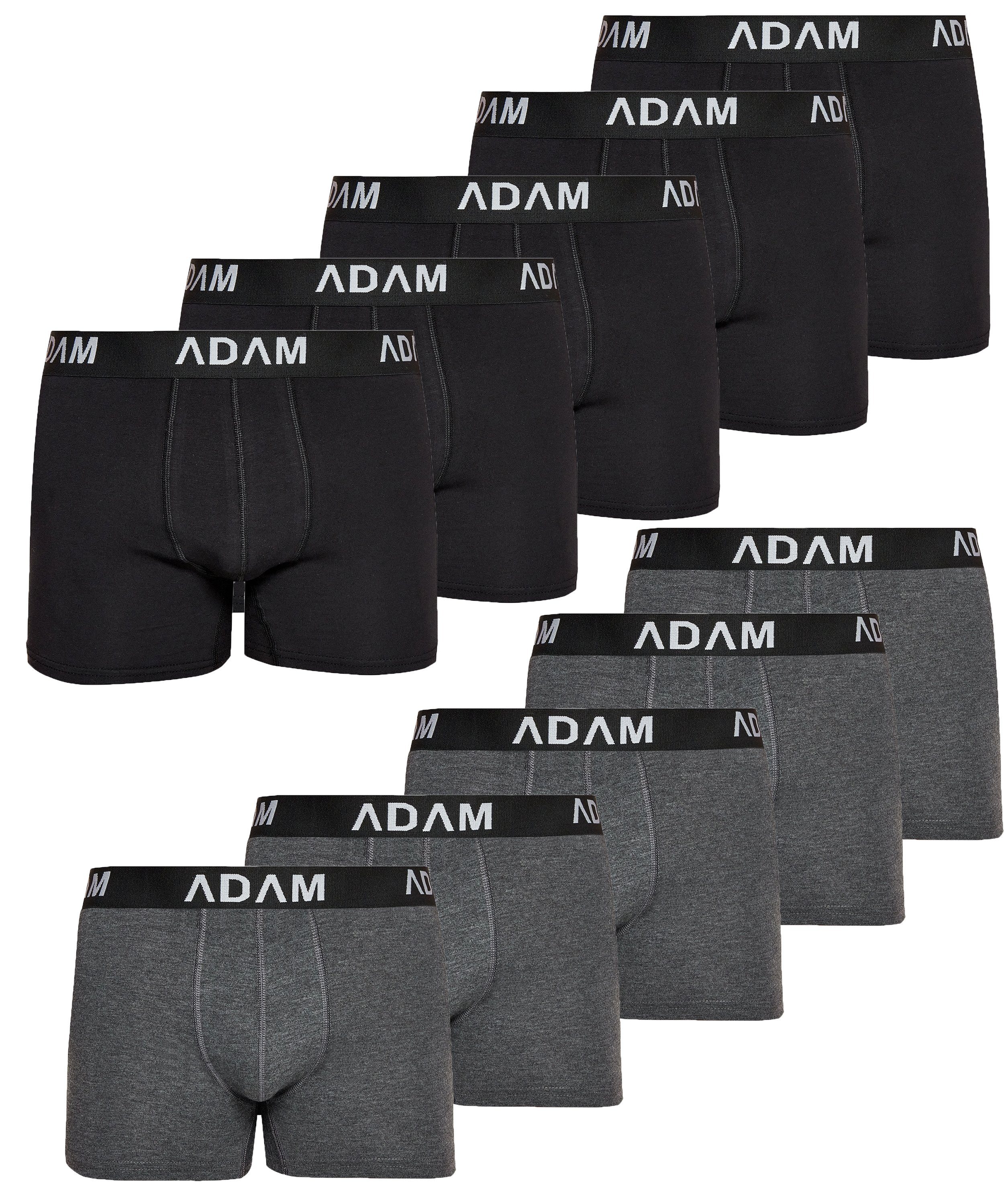 ADAM JEANS Boxershorts Boxer-1 Box-C 6er 10er 8er Shorts (10-St., Boxer Set, Trunks Underwear Set Set, Herren Set, Männer 10er Boxershorts Unterhosen 12er Set)