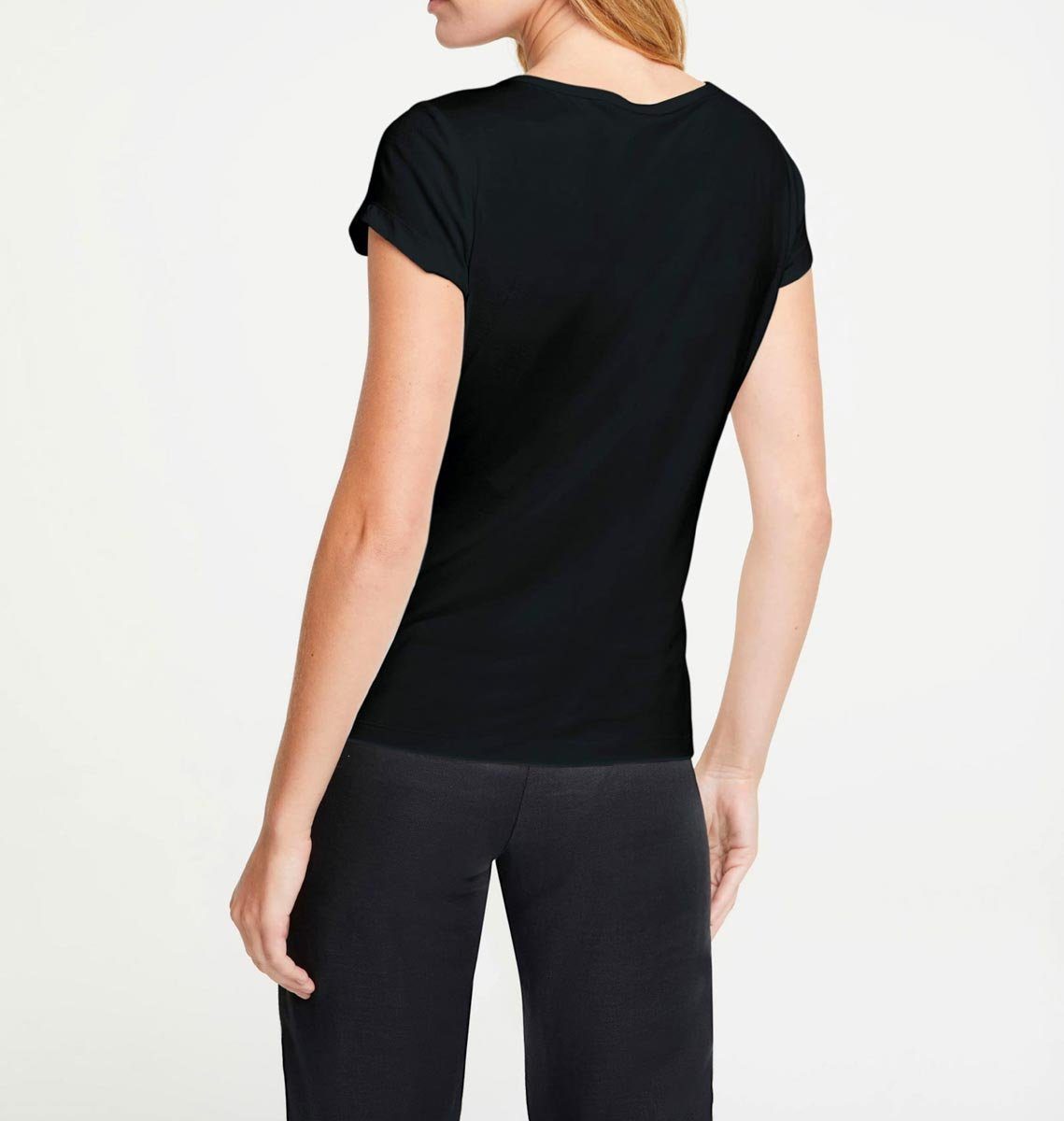 Designer-Jerseyshirt Rundhalsshirt m. Brooke Schmuckkette, by Damen schwarz BROOKE ASHLEY heine Ashley