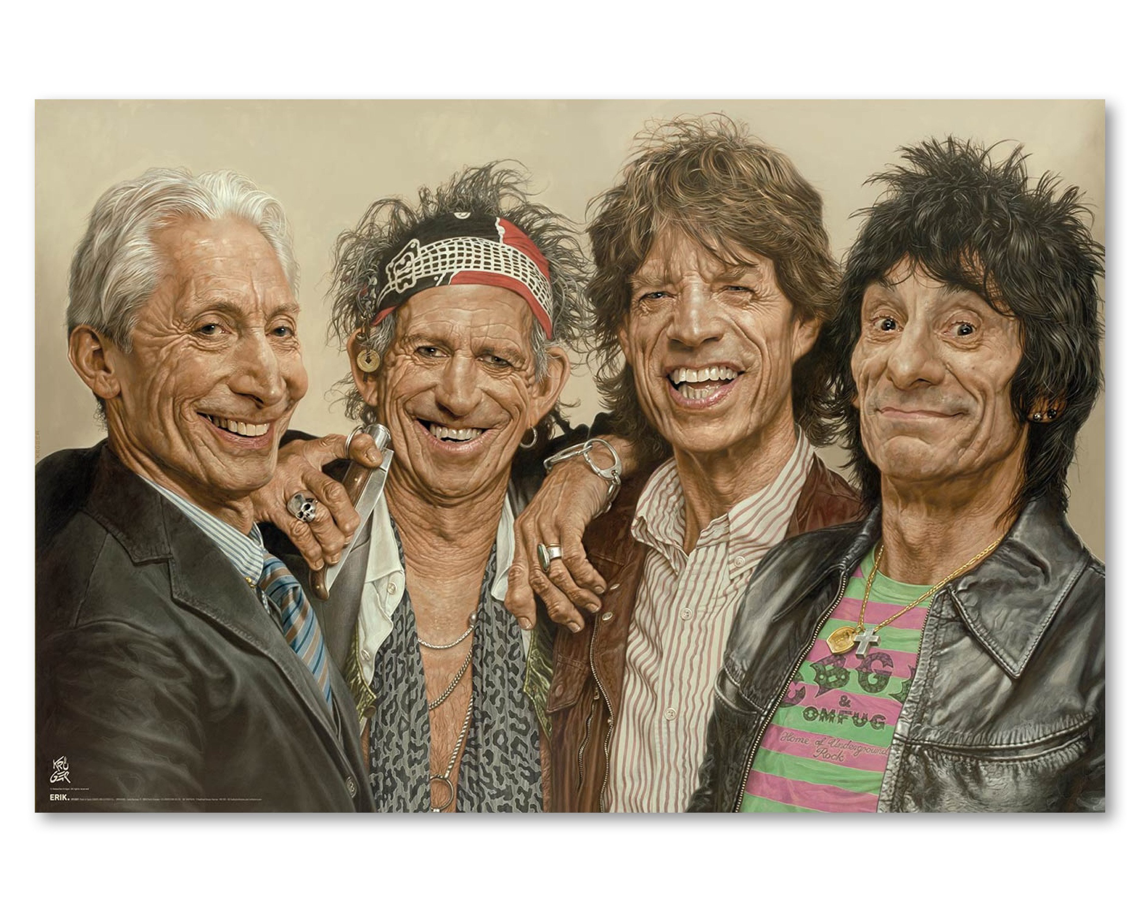 Poster The Rolling Stones Poster Logo Sebastian Krüger Karikatur