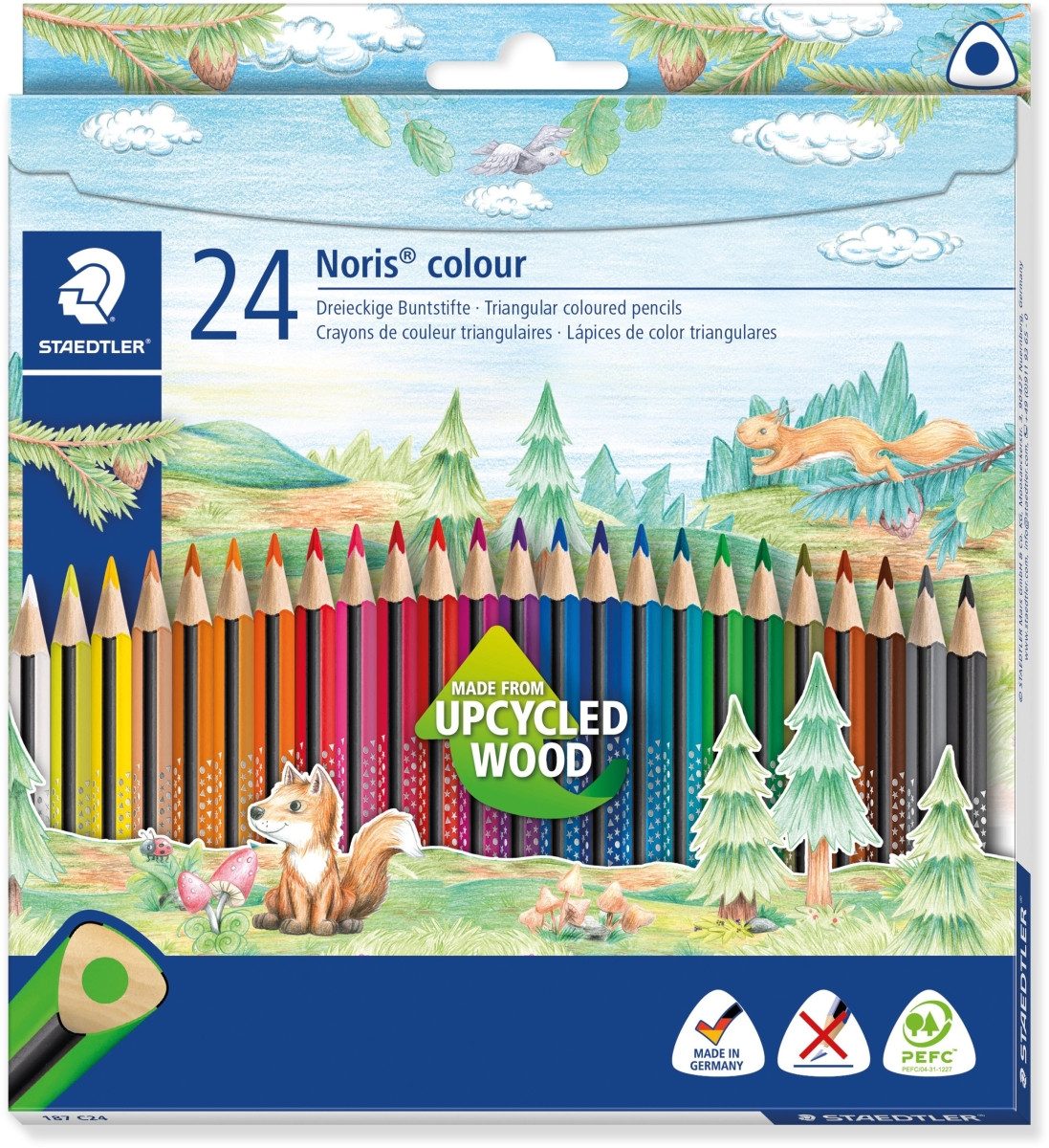 STAEDTLER Buntstift Farbstift Noris colour ca. 3mm farbig sortiert VE=24 Farben
