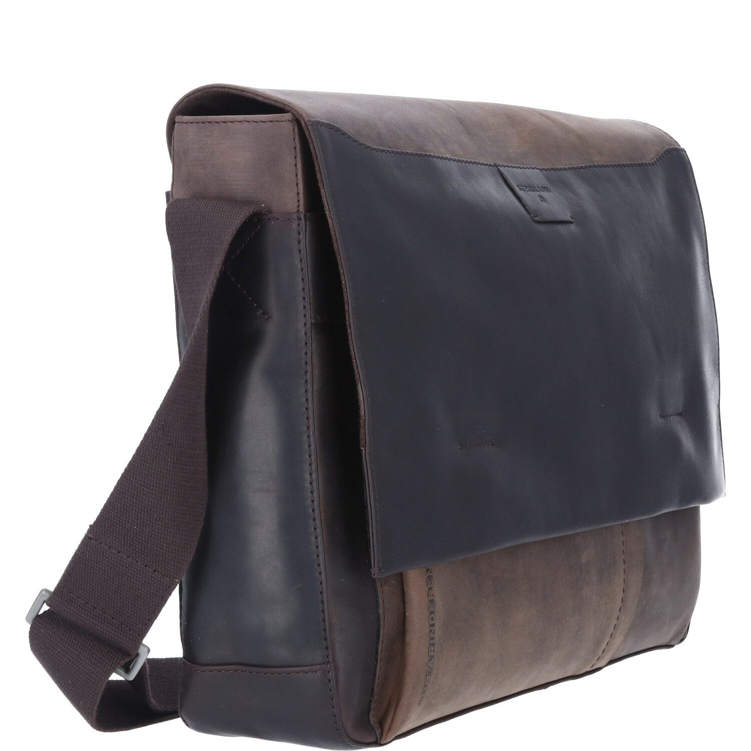 Strellson Umhängetasche Strellson Leder Messenger Brick Lane Jeremy darkbrown (1, 1-tlg., 1)