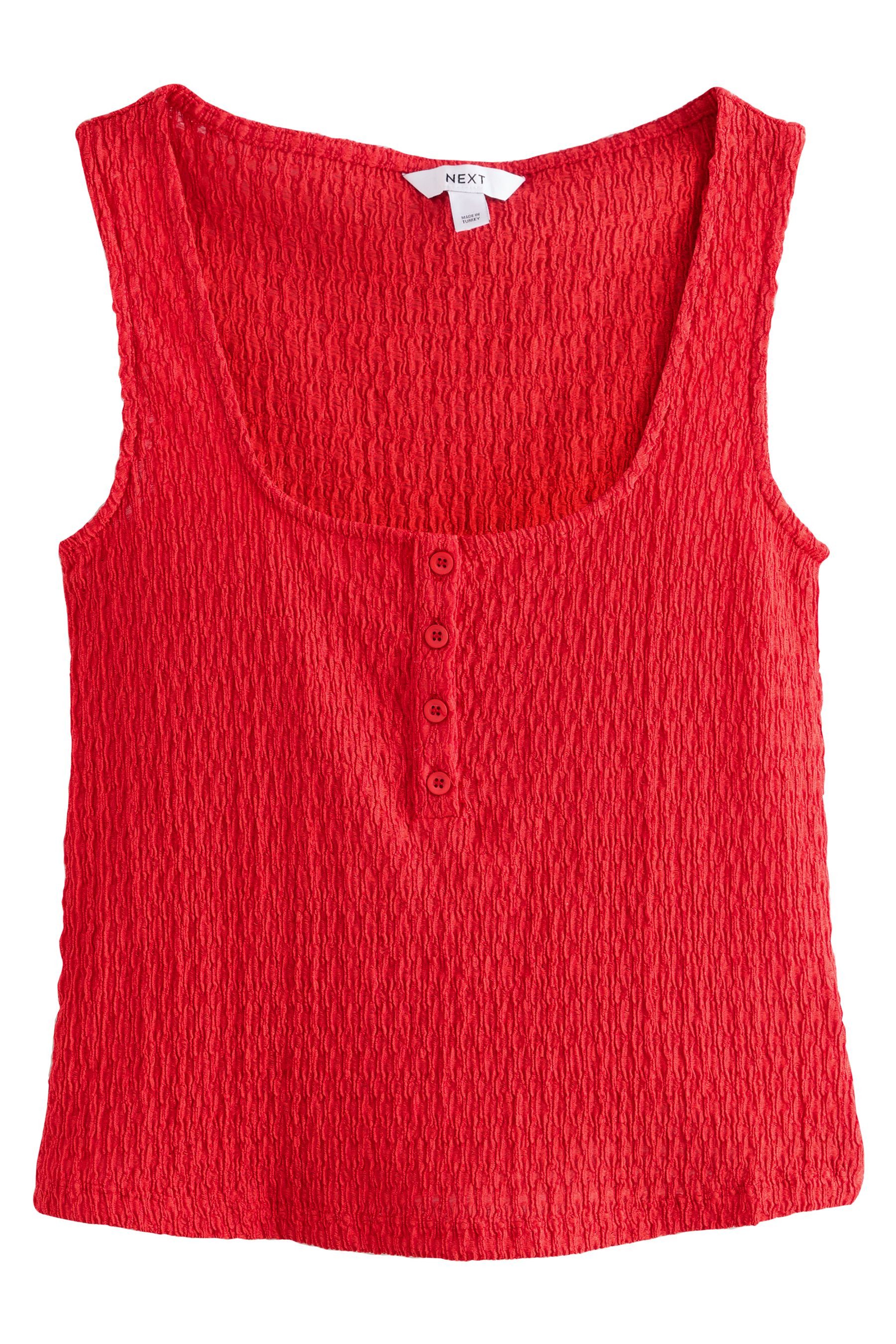 Next Trägertop Strukturiertes Tanktop mit Henleydetail günstig online kaufen
