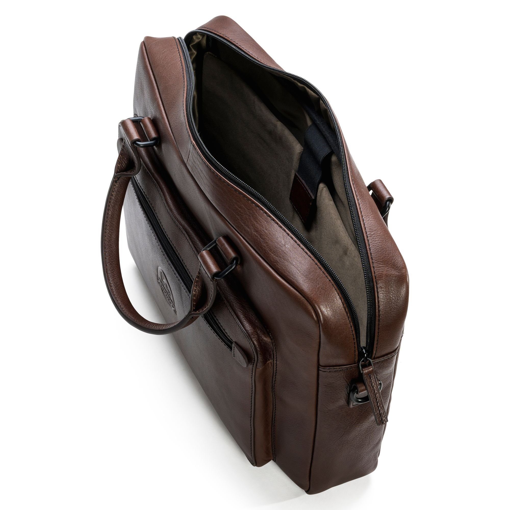 brown Memphis, Aktentasche Leder Farmhood dark