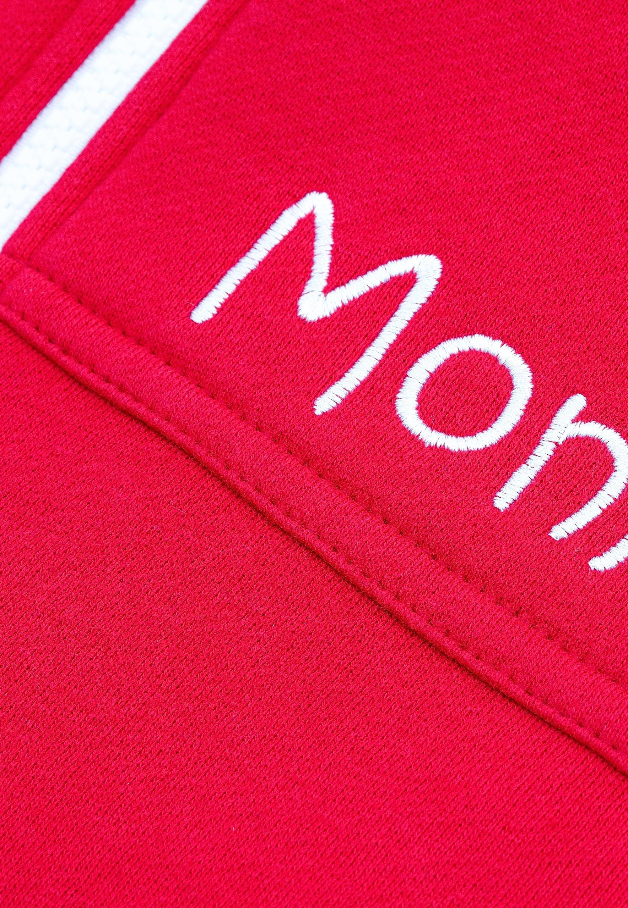 Komfort rot-weiß Moniz kuscheligem mit Jumpsuit