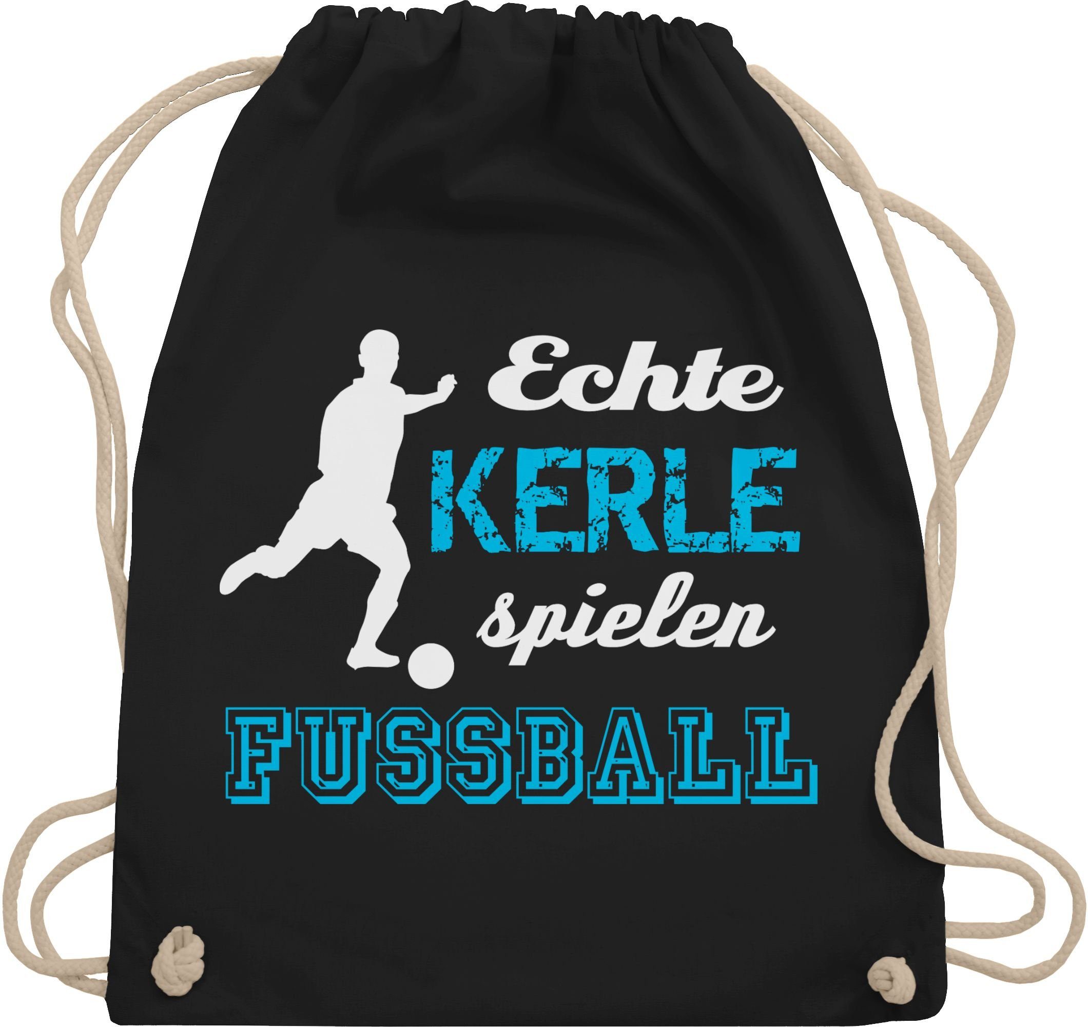 Shirtracer Turnbeutel Echte Kerle spielen Fußball, Fussball EM 2024