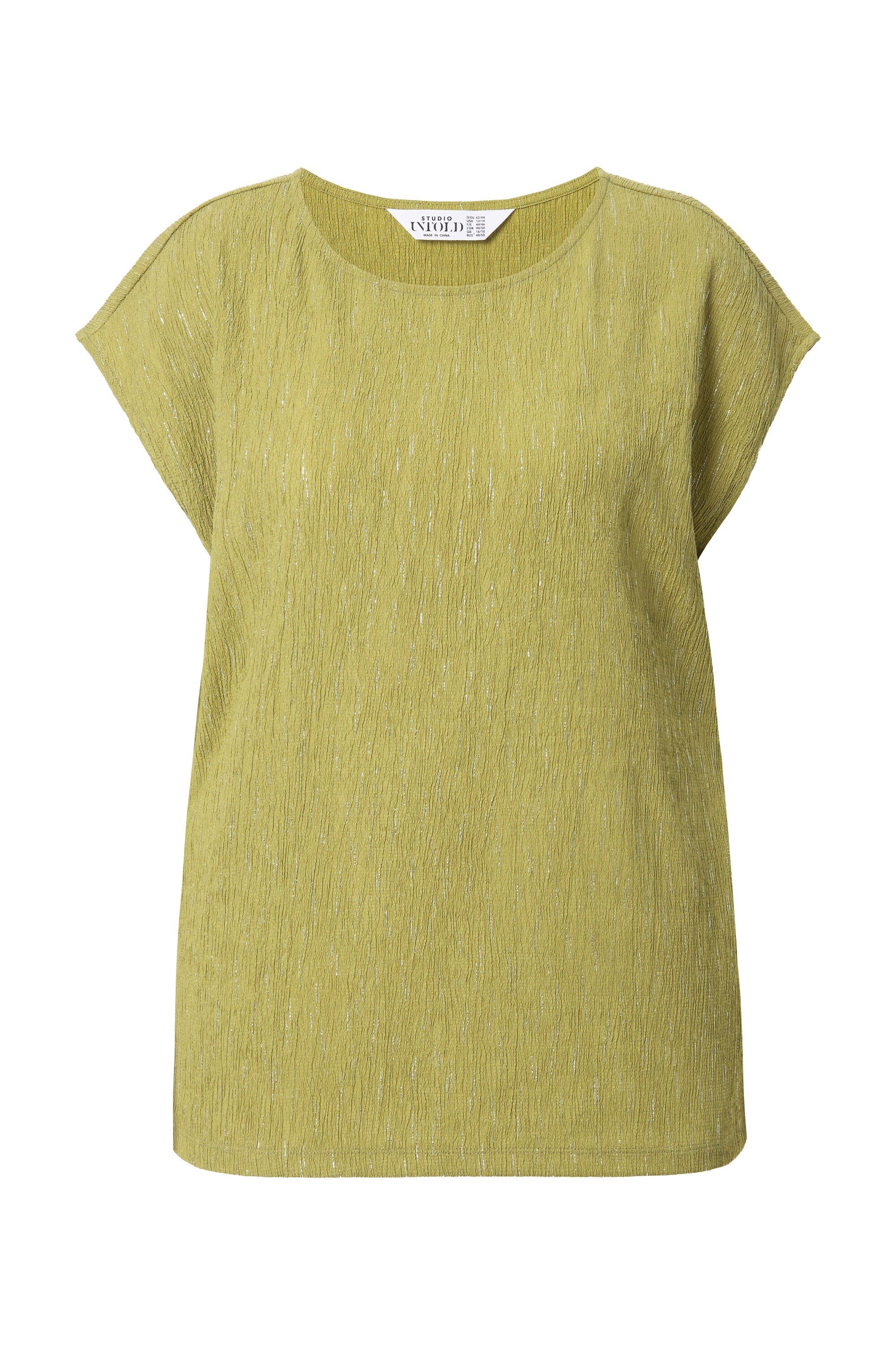 Studio Untold T-Shirt Top oversized Krepp Glitter-Effekt günstig online kaufen