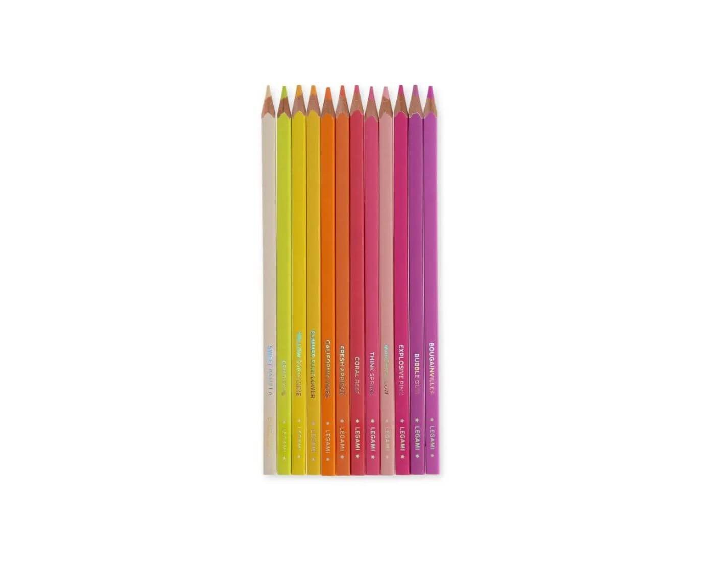 Legami Buntstift Set aus 12 Buntstiften - Live Colorfully - SUNSET PALETTE