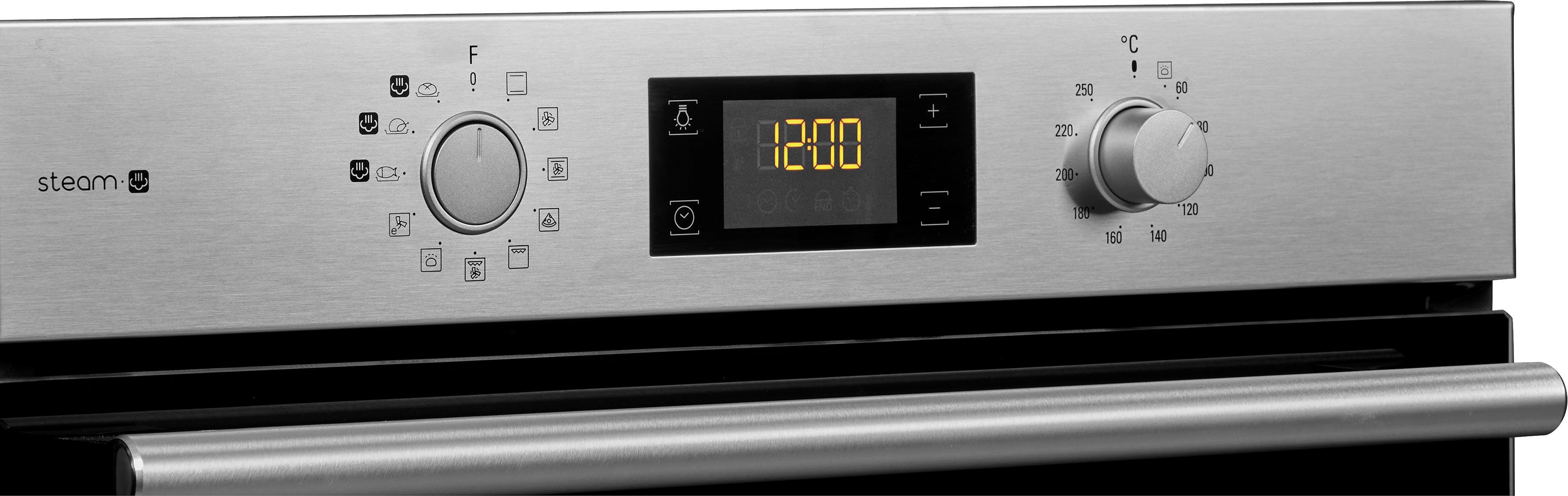 BAUKNECHT 2-fach-Teleskopauszug 700 BAKO mit STEAM, Backofen-Set