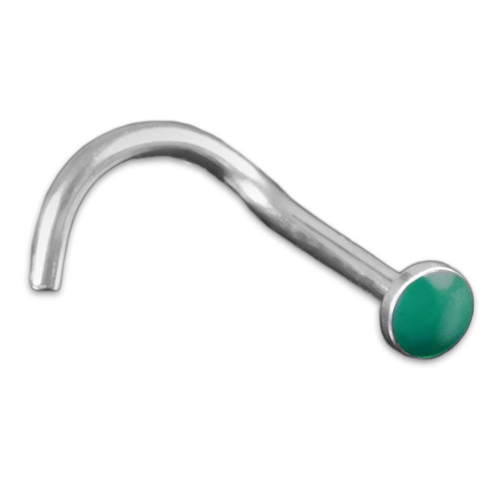 viva-adorno Nasenpiercing gebogen 0,8mm Nasenstecker Kopf günstig online kaufen